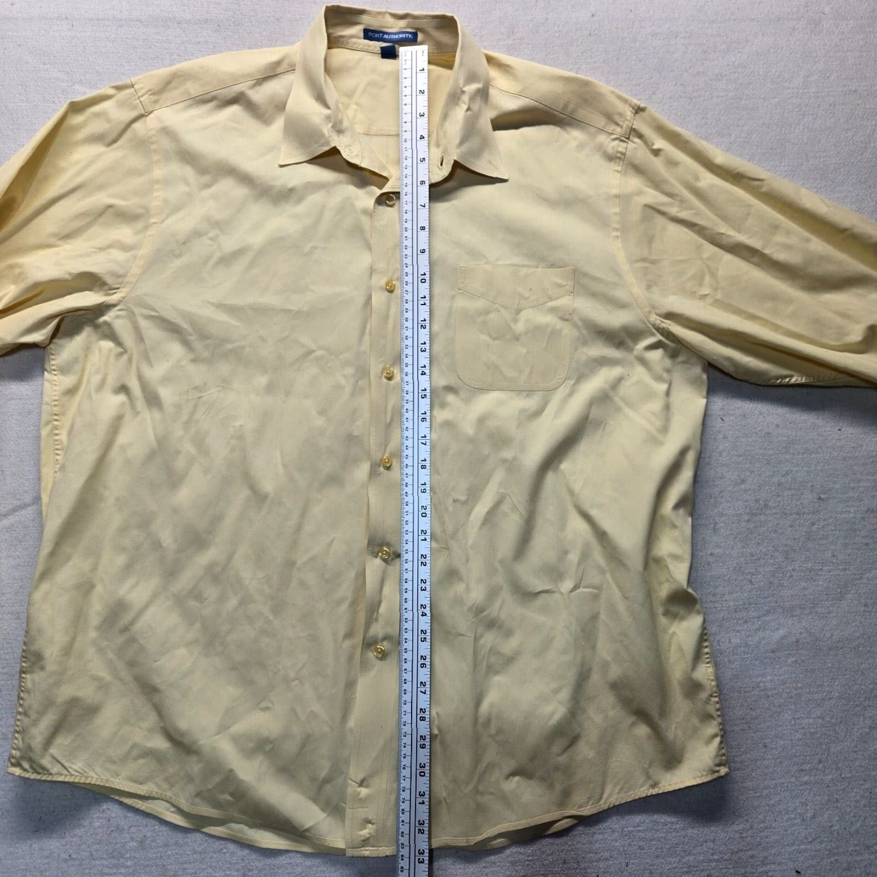 Logo 7 First Team Roanoke Virginia VA Shirt Logo Yellow Button Long Sleeve Men 3XL XXXL Size US XXL / EU 58 / 5 - 6 Thumbnail