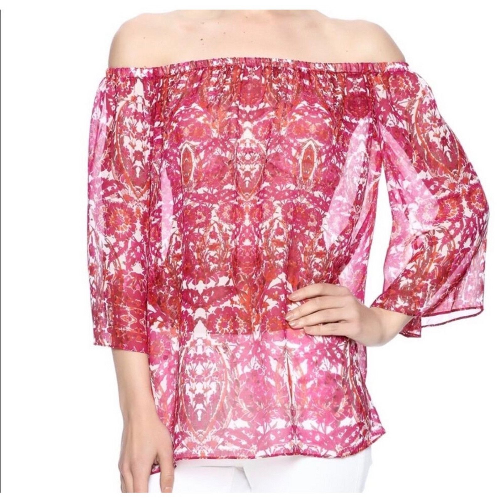 Show Me Your MuMu Show me your mumu wallie tunic paisley sheer off shoulder Size XS / US 0-2 / IT 36-38 - 1 Thumbnail