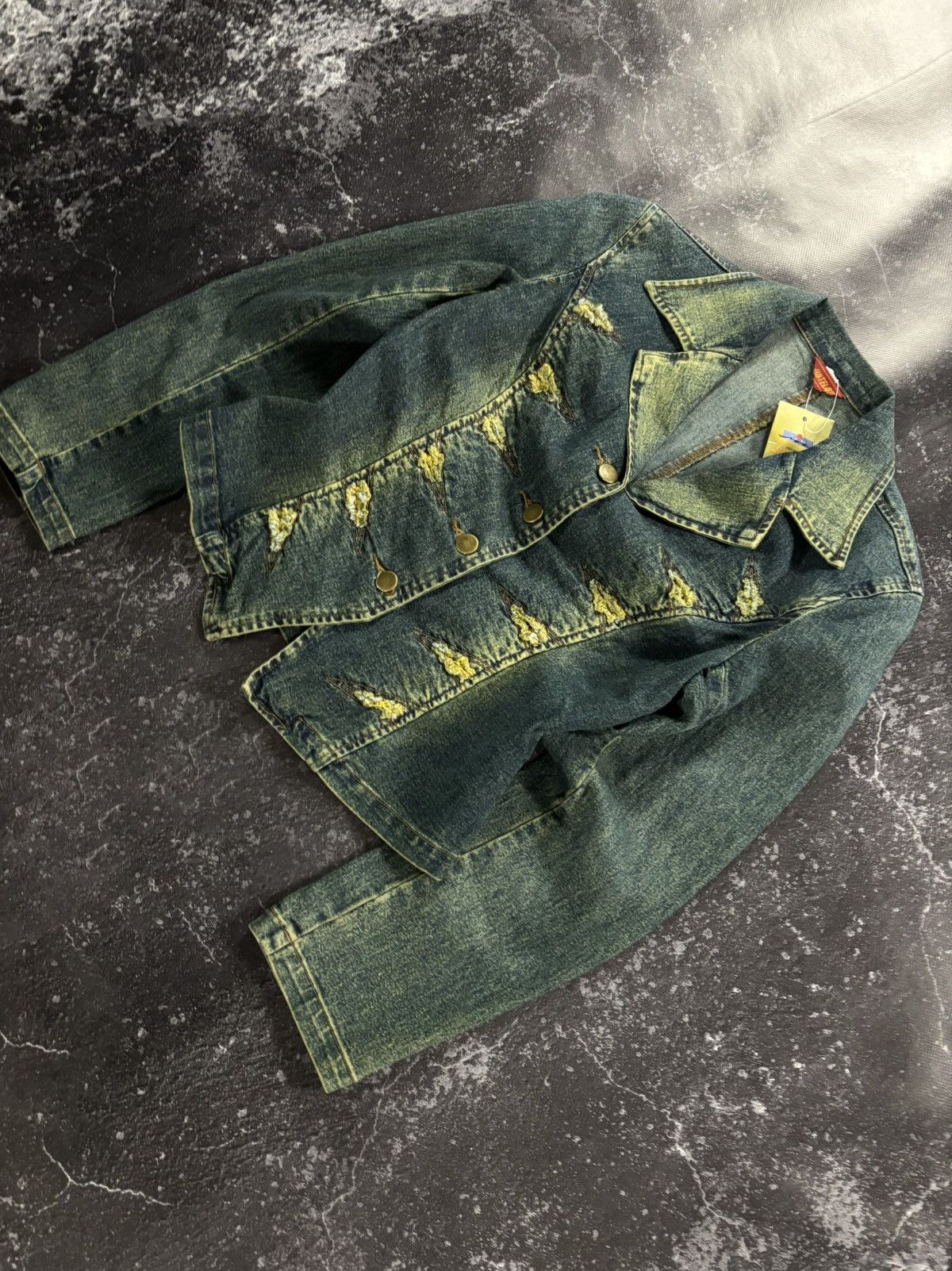 Vintage Avant-garde Denim jacket Old jeans Size XS / US 0-2 / IT 36-38 - 4 Thumbnail