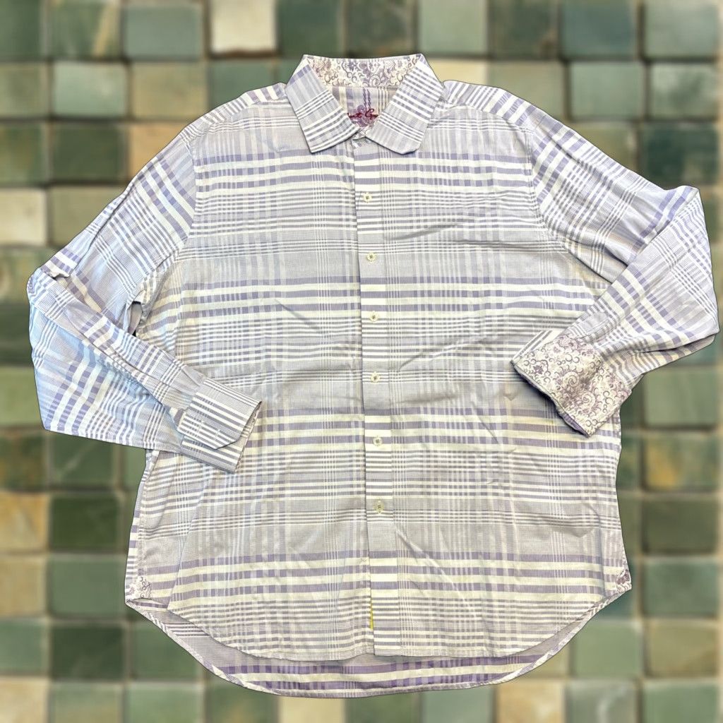 Robert Graham Robert Graham Sportswear The Candy Man Woven Shirt 2XL Men's Purple Button-Up Long Sleeve Shirt Size US XXL / EU 58 / 5 - 1 Thumbnail