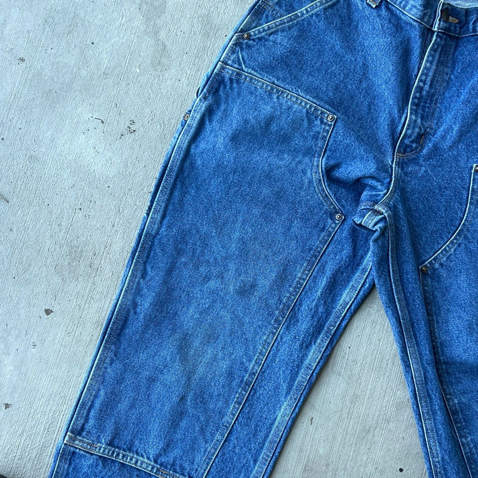 Carhartt × Vintage Carhartt denim blue jean double knee work carpenter pants Size US 33 - 4 Thumbnail