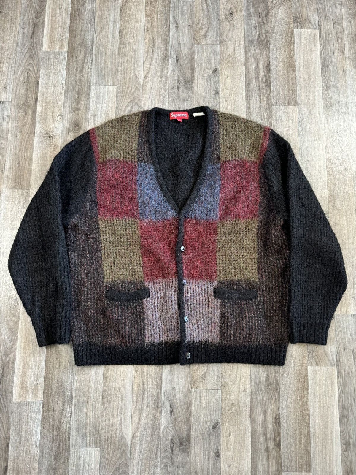 Supreme Supreme Brushed Grid Cardigan | Grailed