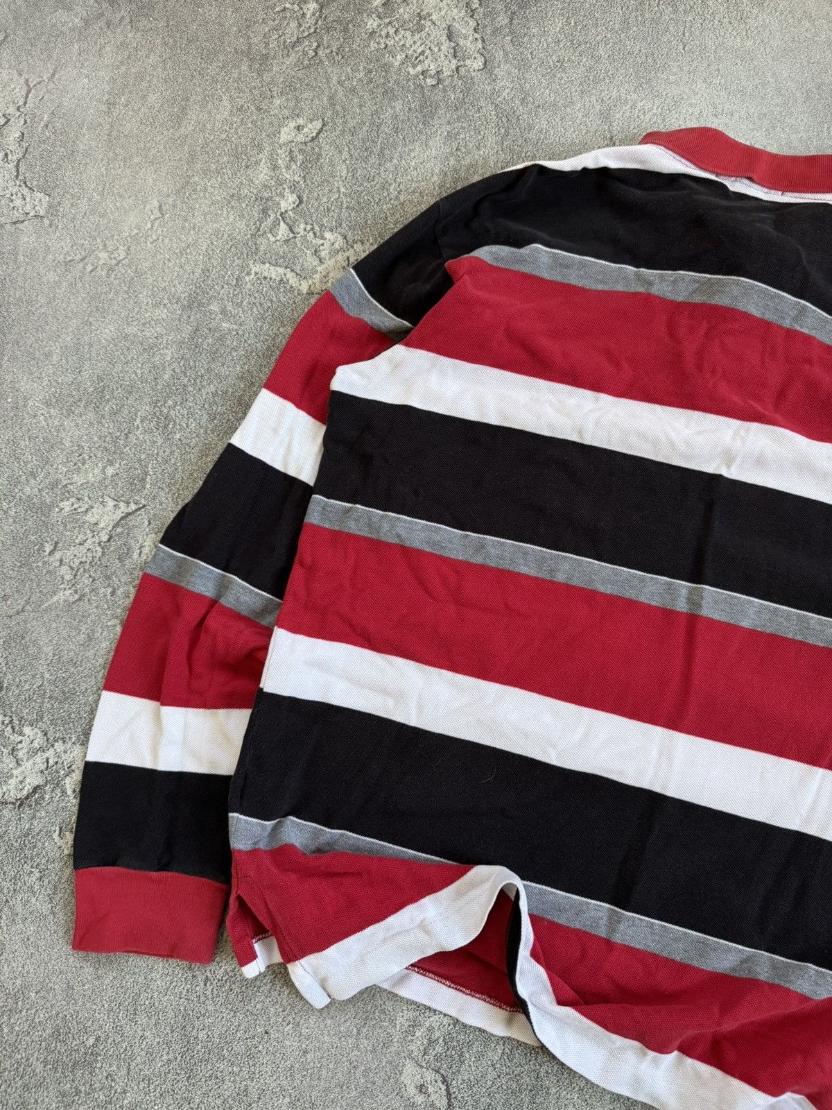 Polo Ralph Lauren × Vintage Polo Ralph Lauren L striped rugby polo long sleeve tee shirt Size US L / EU 52-54 / 3 - 14 Thumbnail