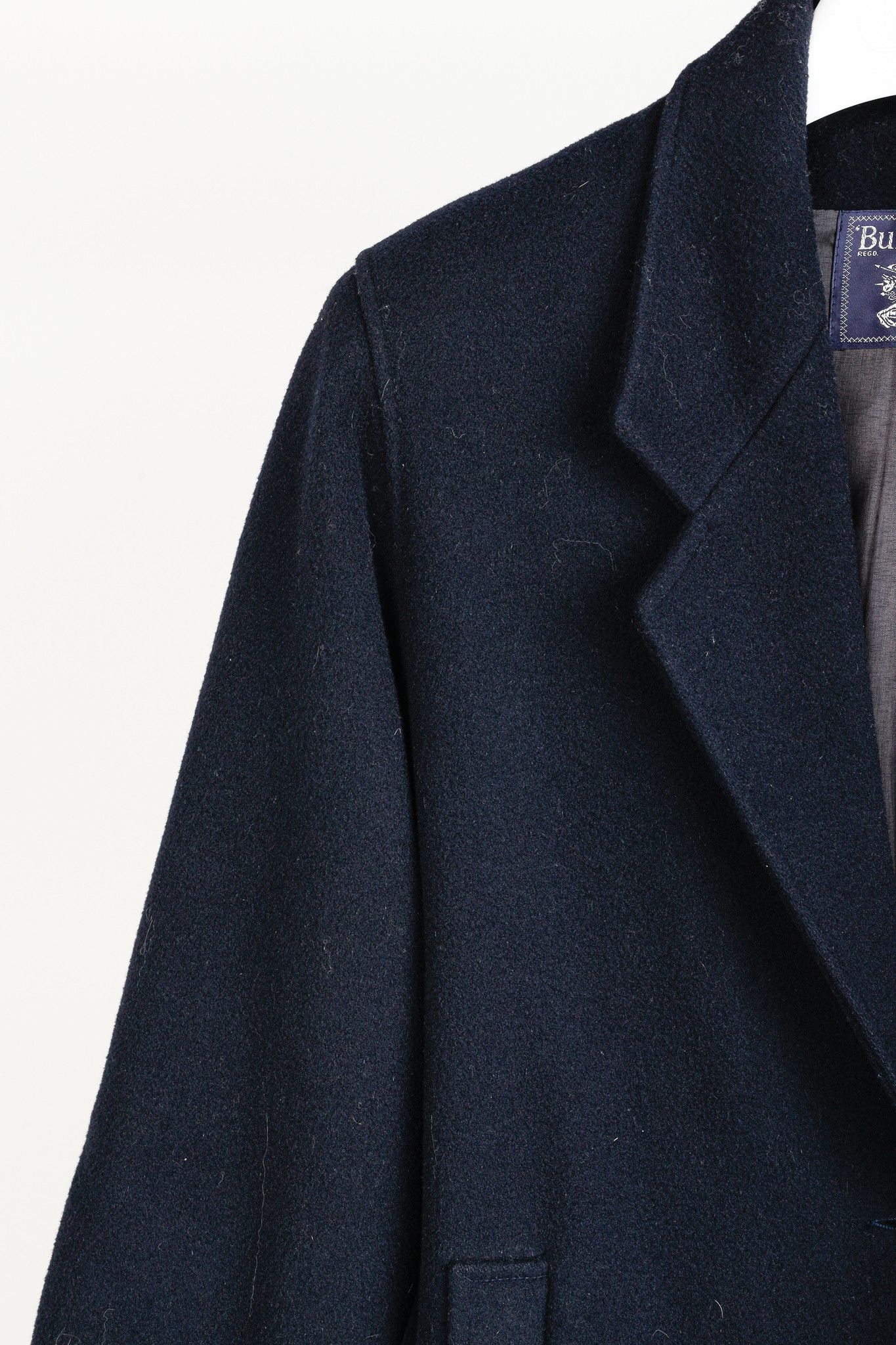 Burberry Burberry Vintage Navy Wool Chesterfield Coat Size US L / EU 52-54 / 3 - 5 Thumbnail