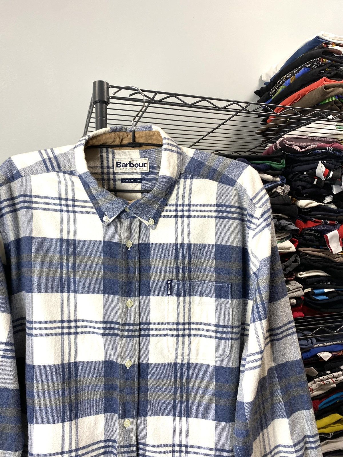 Barbour Vintage Barbour Flannel Shirt Plaid Checkered Size US XL / EU 56 / 4 - 3 Thumbnail