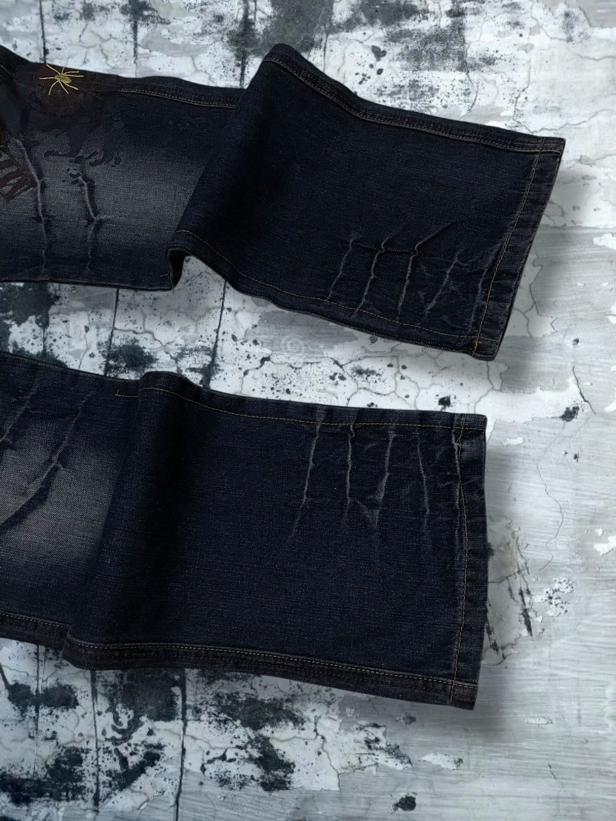 Japanese Brand Vintage Og 90s Japan Designer CEO Mad Punk Spider Web Denim Size US 30 / EU 46 - 5 Thumbnail