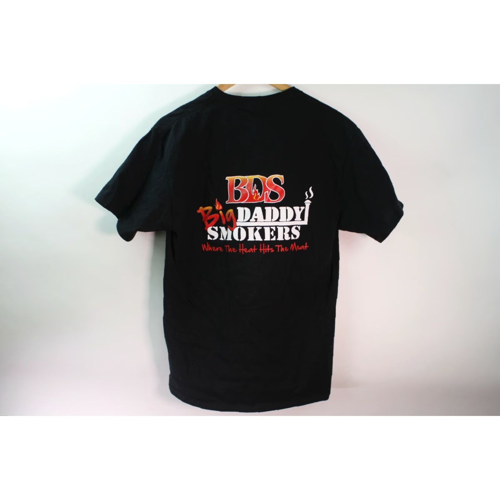 Vintage BDS Big Daddy Smokers BBQ T-Shirt XL Black Double-Sided Crew Neck Short Sleeve Mens Size US XL / EU 56 / 4 - 2 Thumbnail