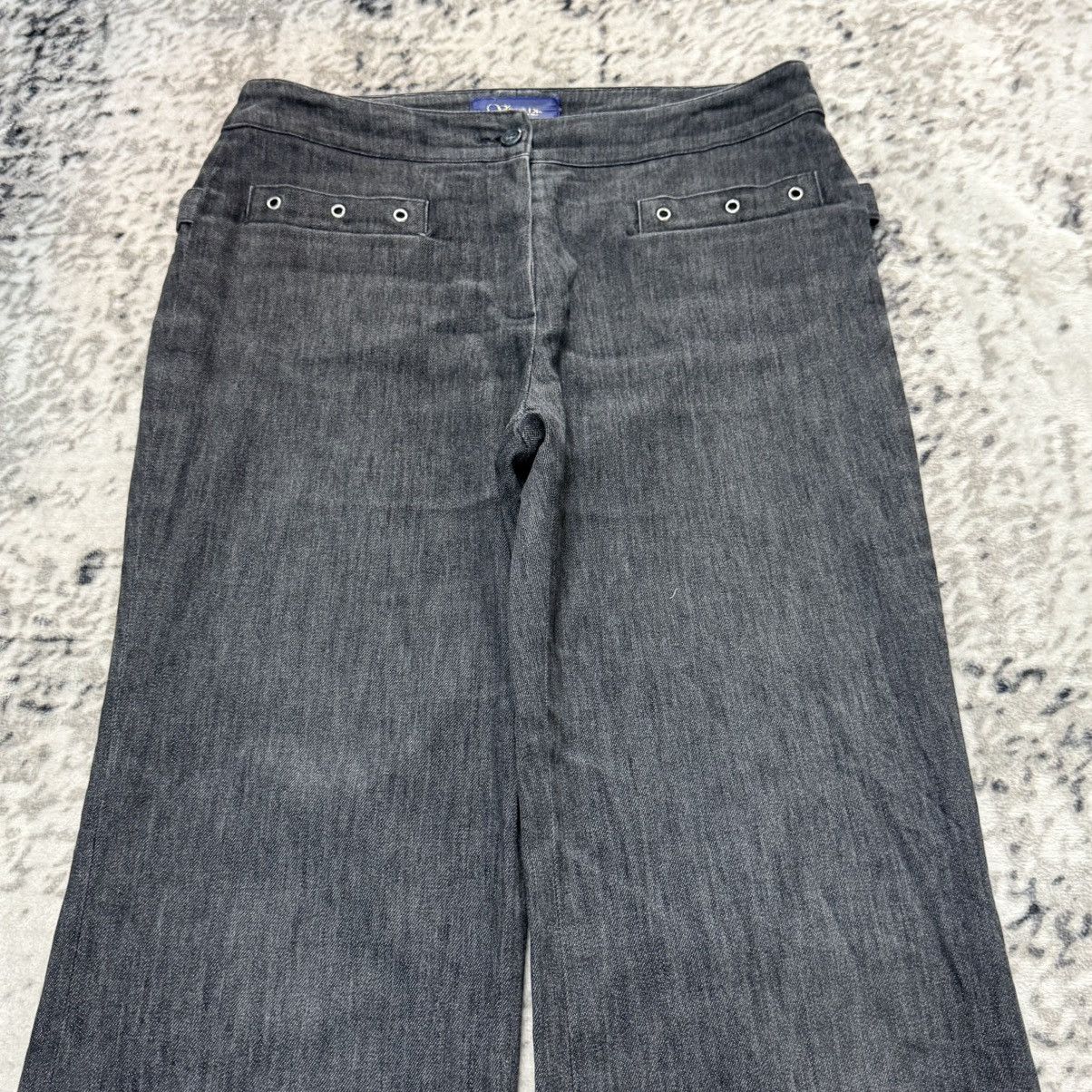 Japanese Brand Vintage Japanese Brand Wide Leg Buckle Back Jeans Size 28" / US 6 / IT 42 - 6 Thumbnail