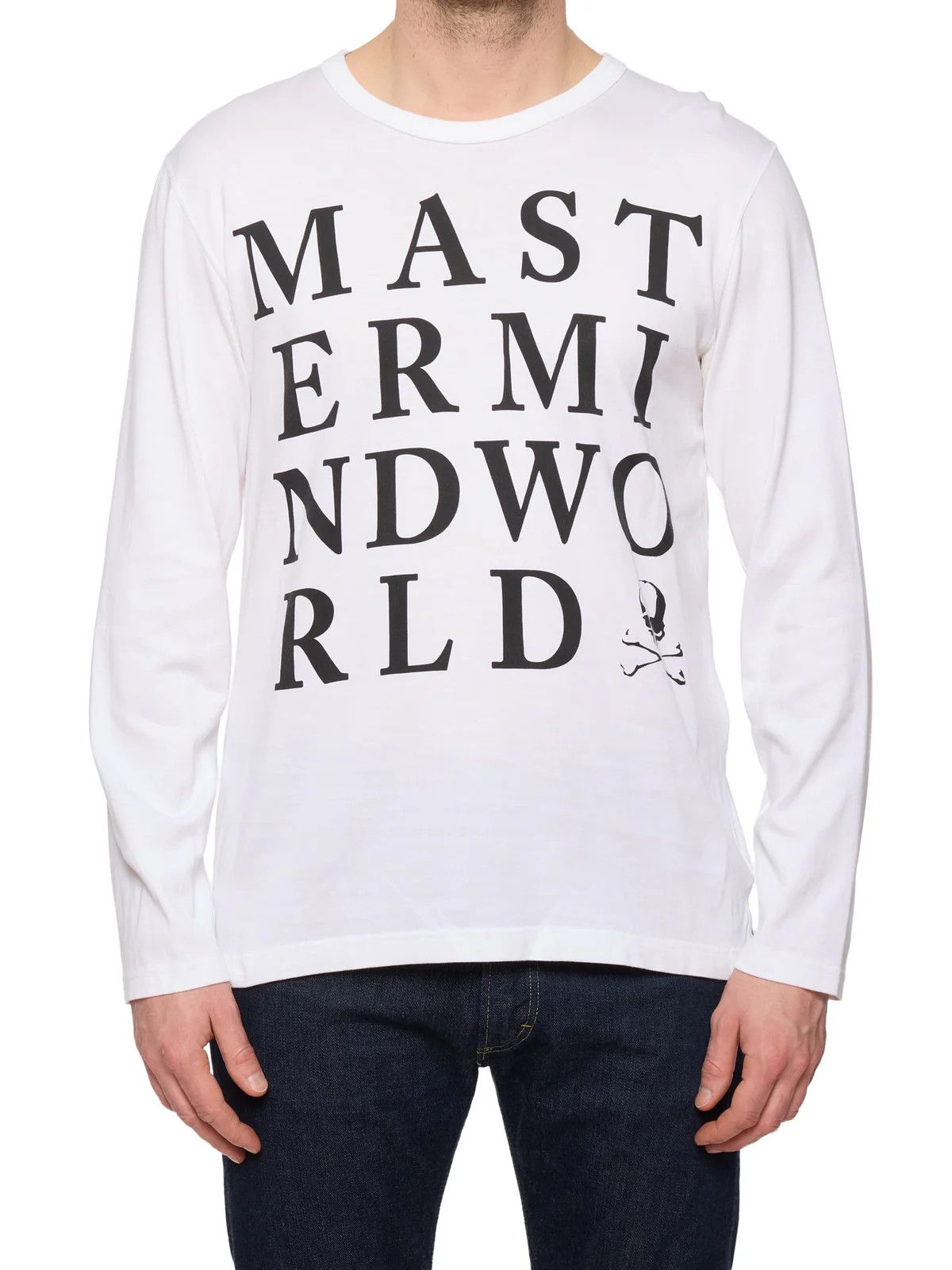 Mastermind Japan MASTERMIND WORLD White Cotton Logo Print Long Sleeve T-shirt Size US M / EU 48-50 / 2 - 1 Thumbnail