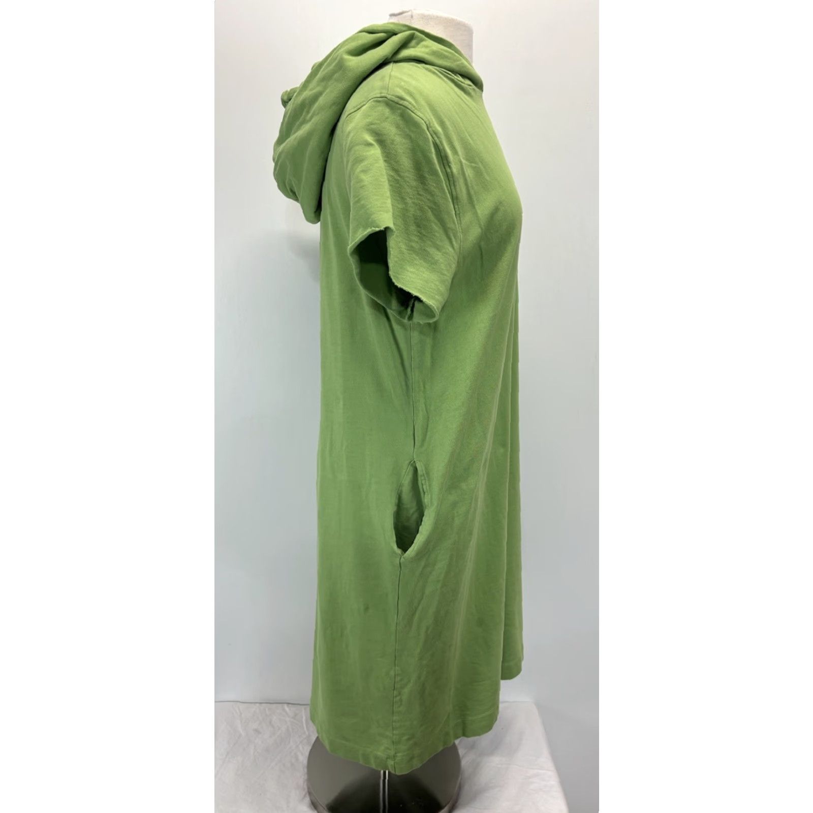 Zara ZARA Hooded Midi Dress Large Green Casual Shift Womens Size L / US 10 / IT 46 - 4 Thumbnail