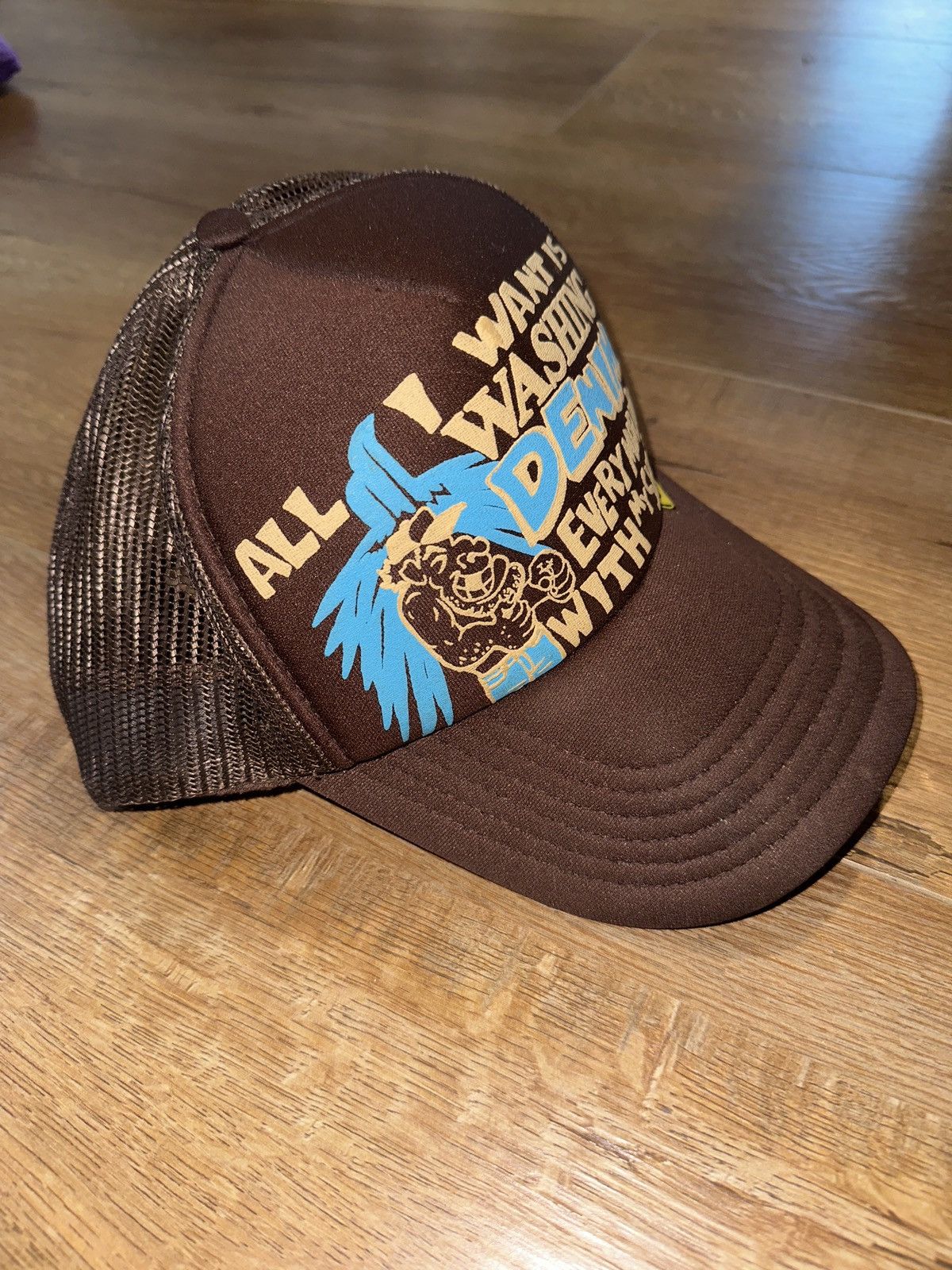 Kapital Kountry Kapital Kountry Denim Shrink Trucker Hat Brown Size ONE SIZE - 6 Thumbnail