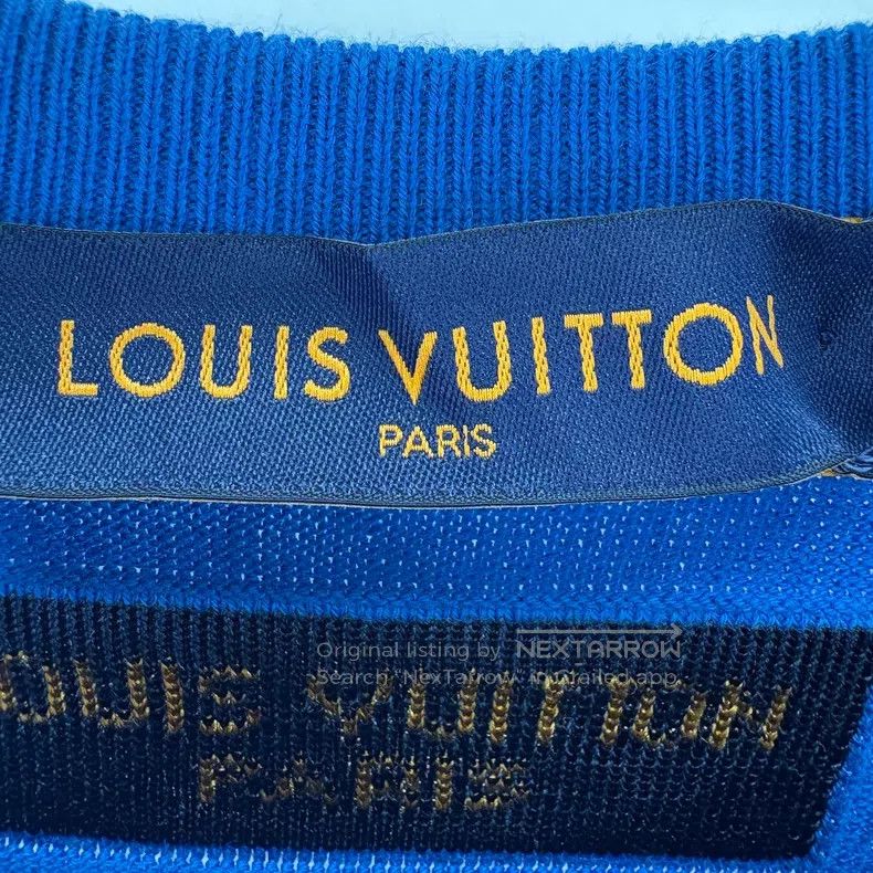 Louis Vuitton Louis Vuitton Blue knit logo short sleeve Size US L / EU 52-54 / 3 - 6 Thumbnail