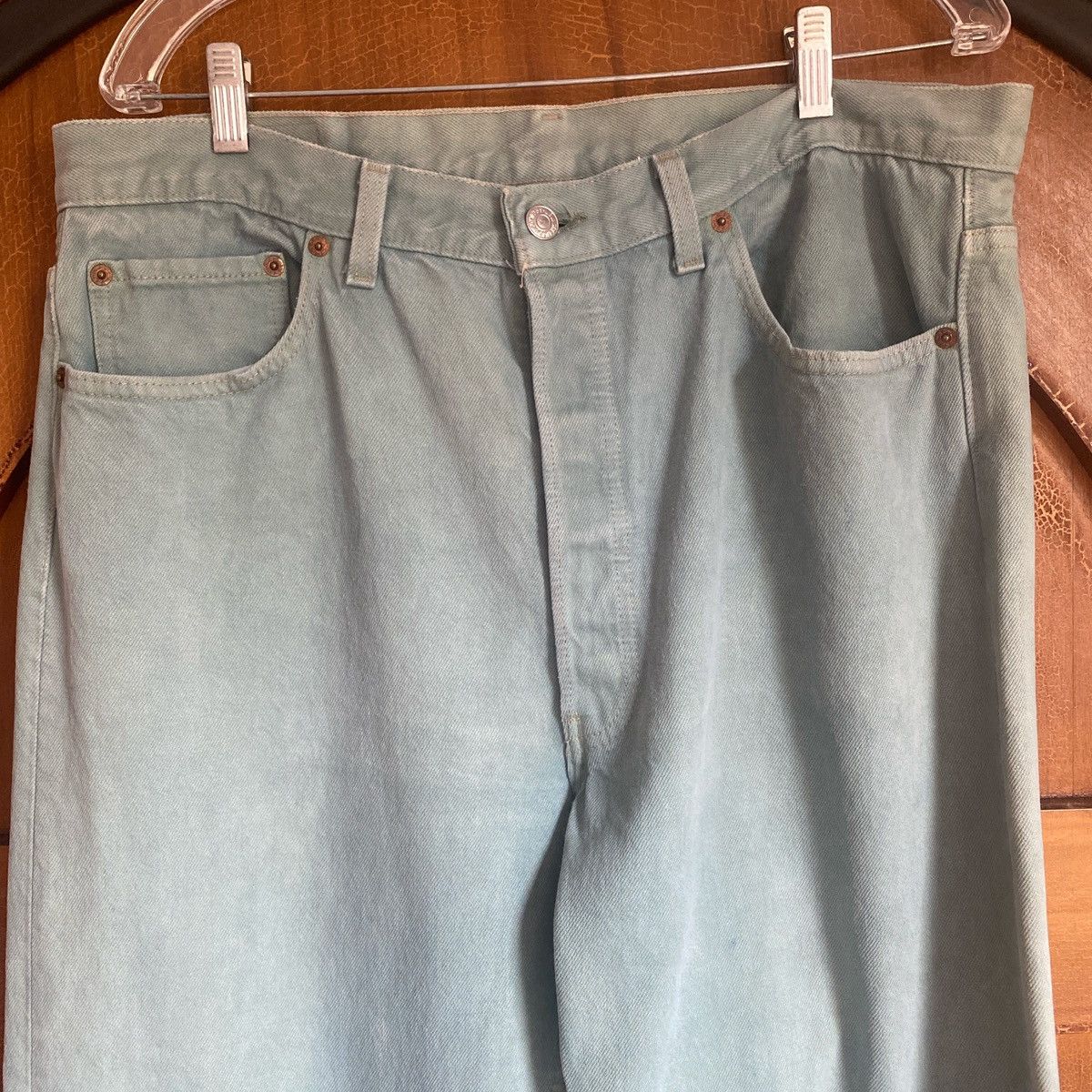 Levi's × Vintage Vintage Levi’s 501 in seafoam 80s-90s Size US 38 / EU 54 - 3 Thumbnail