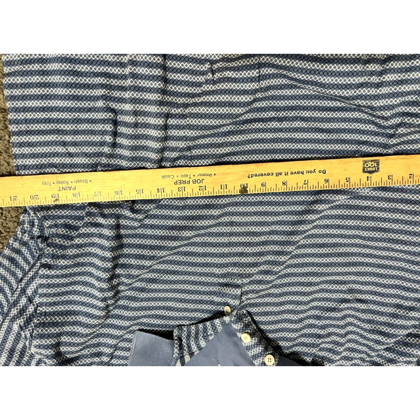 Dockers DOCKERS Polo Shirt Blue Striped Short Sleeve L Mens Golf Polo Shirt, Regular Fit, 100% Polyester Size US L / EU 52-54 / 3 - 4 Thumbnail