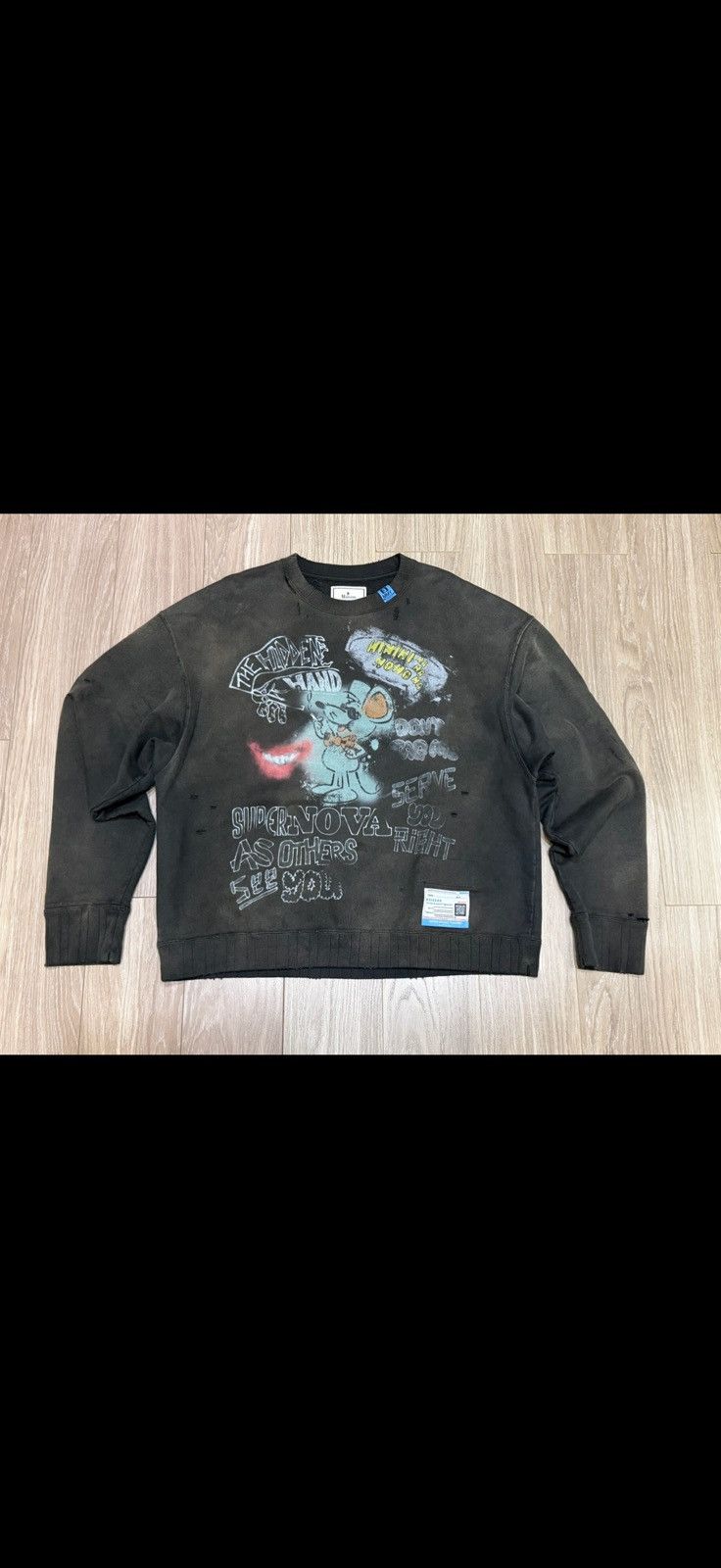 Maison MIHARA YASUHIRO Maison Mihara Yasuhiro Distressed Sweatshirt Size US L / EU 52-54 / 3 - 19 Thumbnail