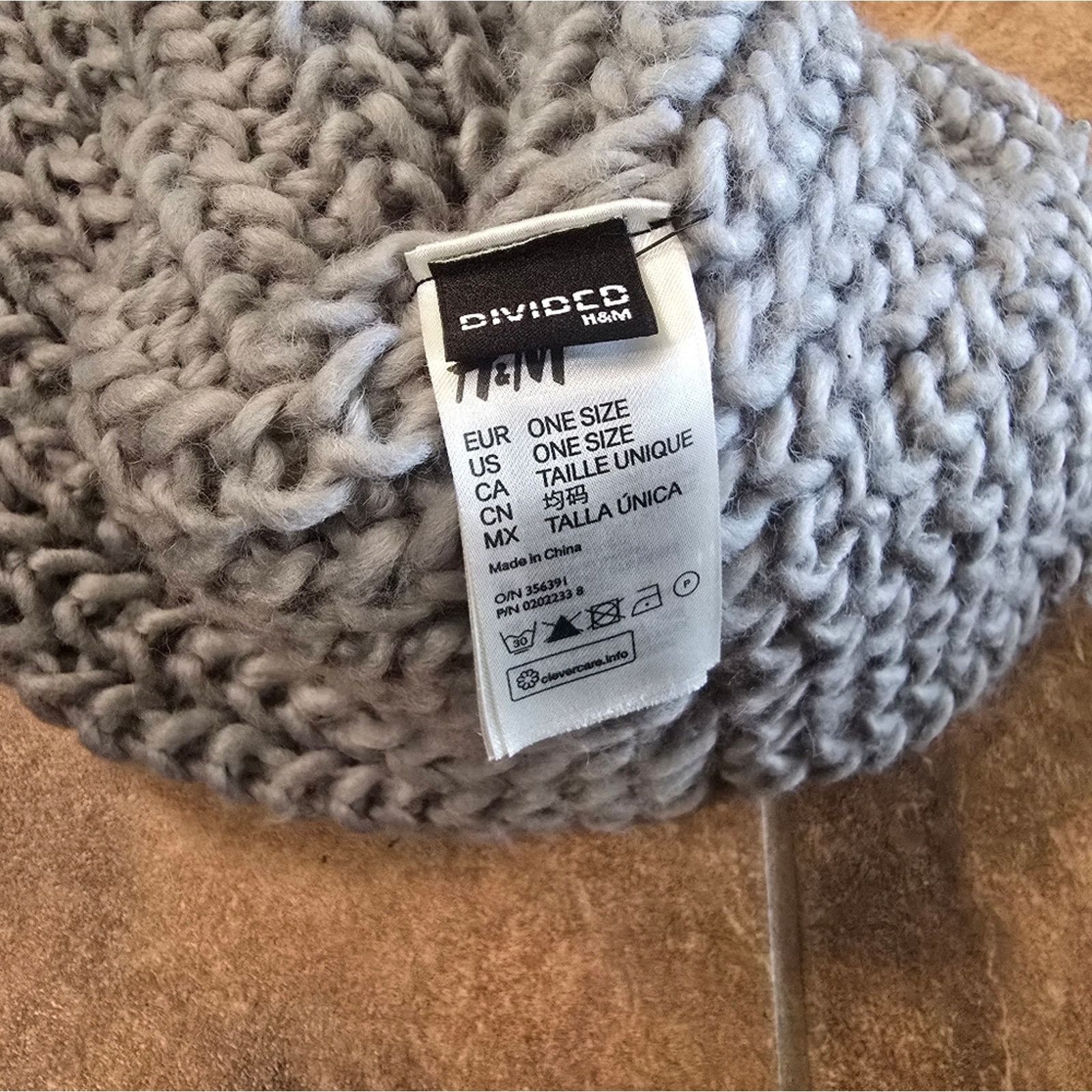 Divided Gray Chunky Knit | DIVIDED | Infinity Scarf Size ONE SIZE - 3 Thumbnail