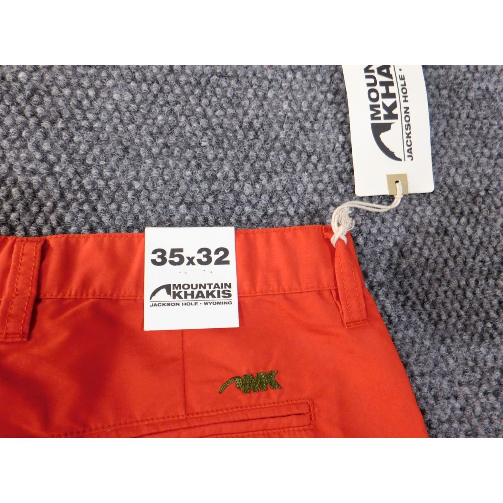 Mountain Khakis mountain khakis Pants Mens 35x28 Orange Relaxed Fit Outdoor Casual Hiking Cotton Polyester Straight Leg 28in Inseam Size US 35 - 6 Thumbnail