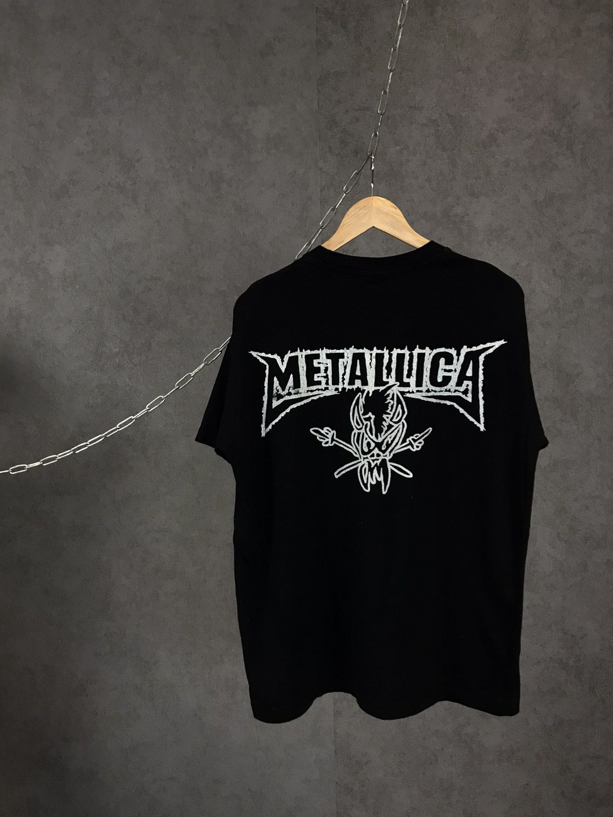 Band Tees Metallica vintage rock band skull overprinted tee Size US L / EU 52-54 / 3 - 2 Thumbnail