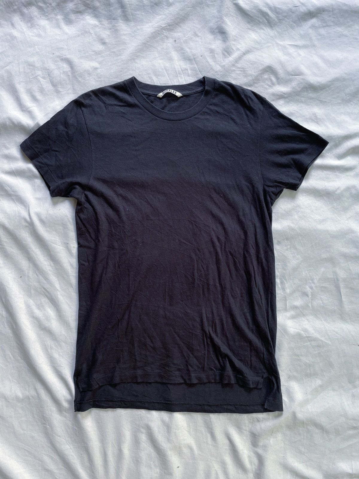 AURALEE CASUAL BASIC BLACK TEE