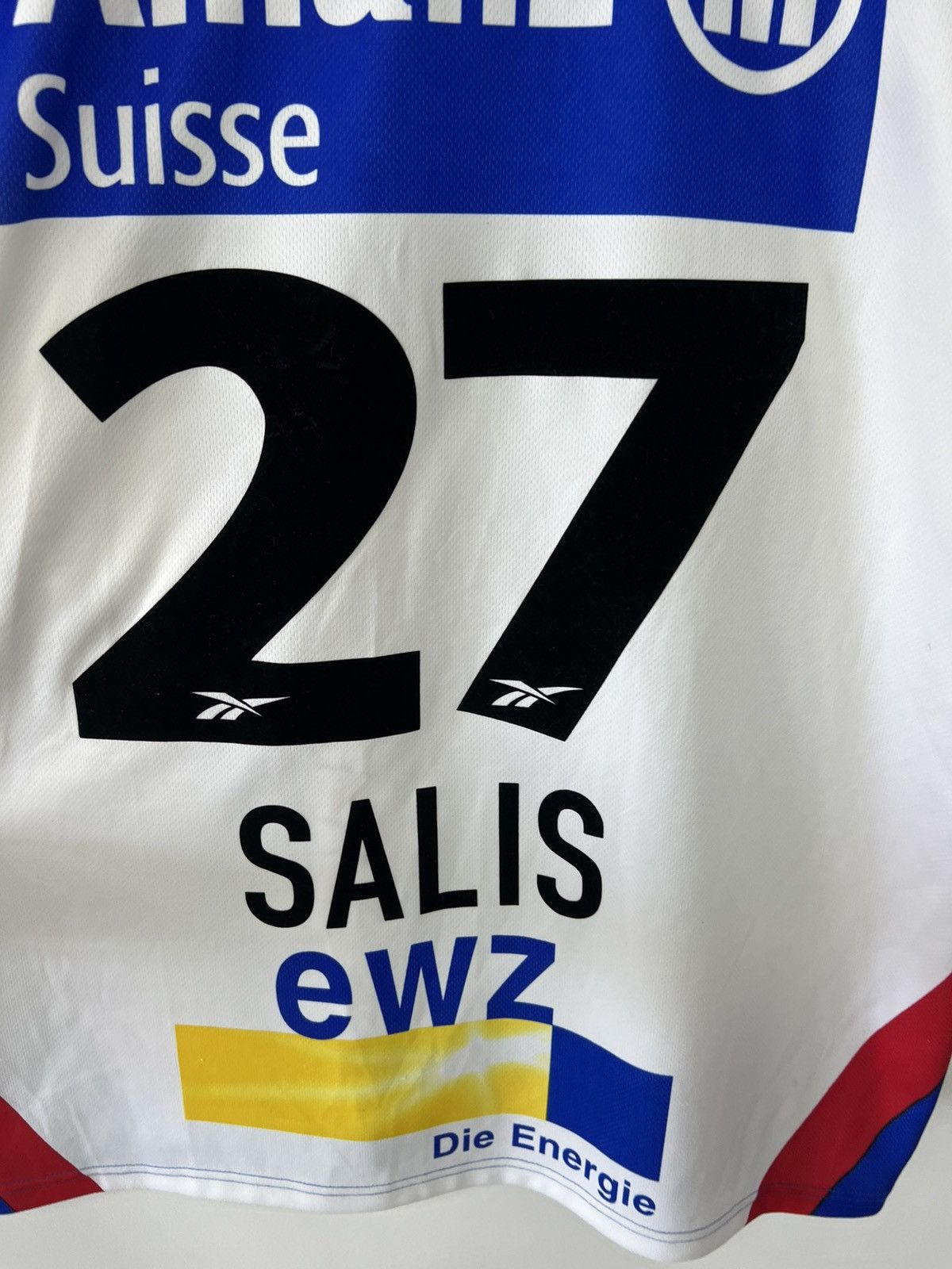 Vintage ZSC Lions Ice Hockey Jersey Ochsner Matchworn Salis #27 XL Size US XL / EU 56 / 4 - 19 Thumbnail