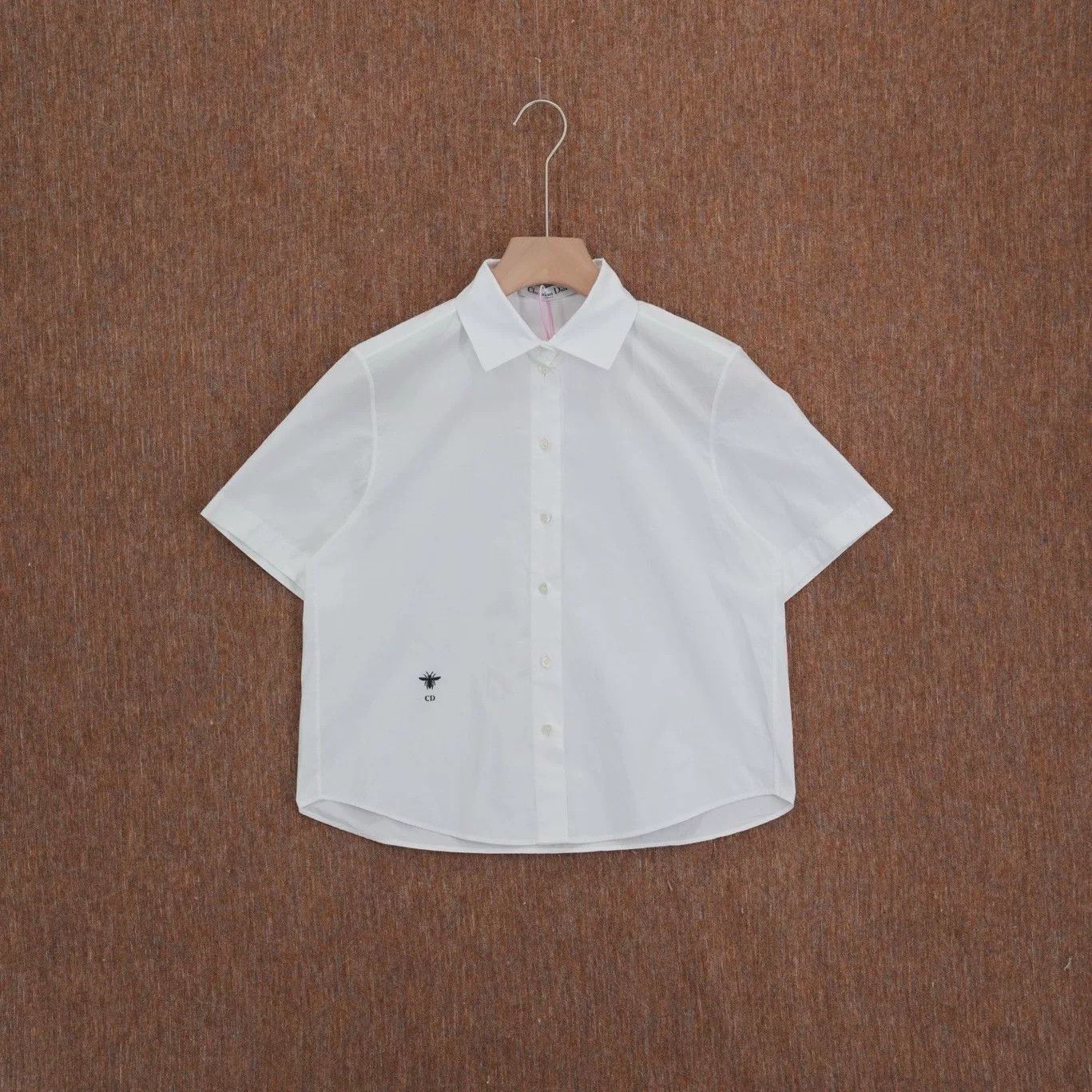 Dior DIOR White Bee Embroidery Short-Sleeve Shirt Size XS / US 0-2 / IT 36-38 - 1 Thumbnail