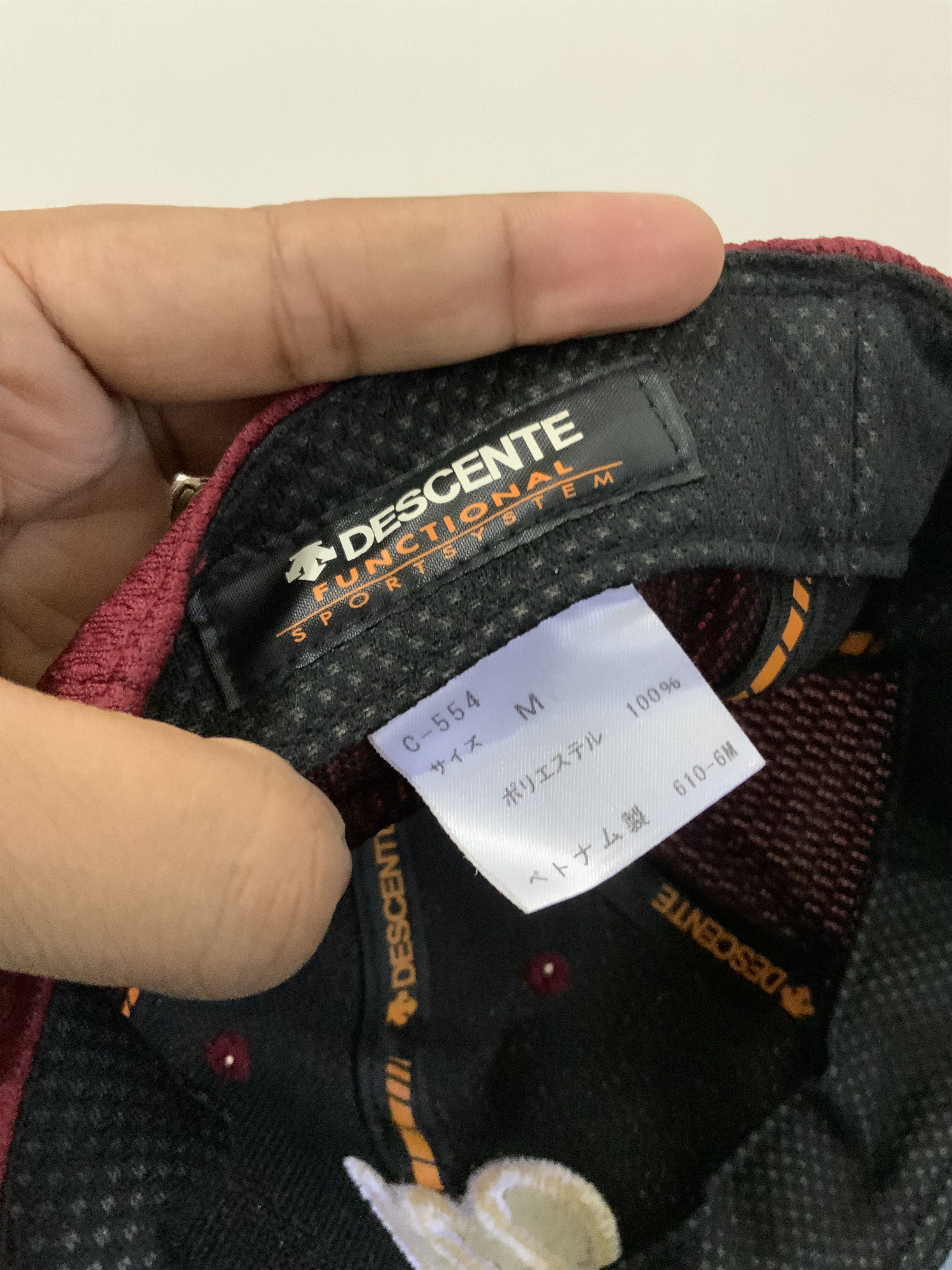 Japanese Brand Descente Maroon Fitted Hat Cap Size ONE SIZE - 11 Thumbnail
