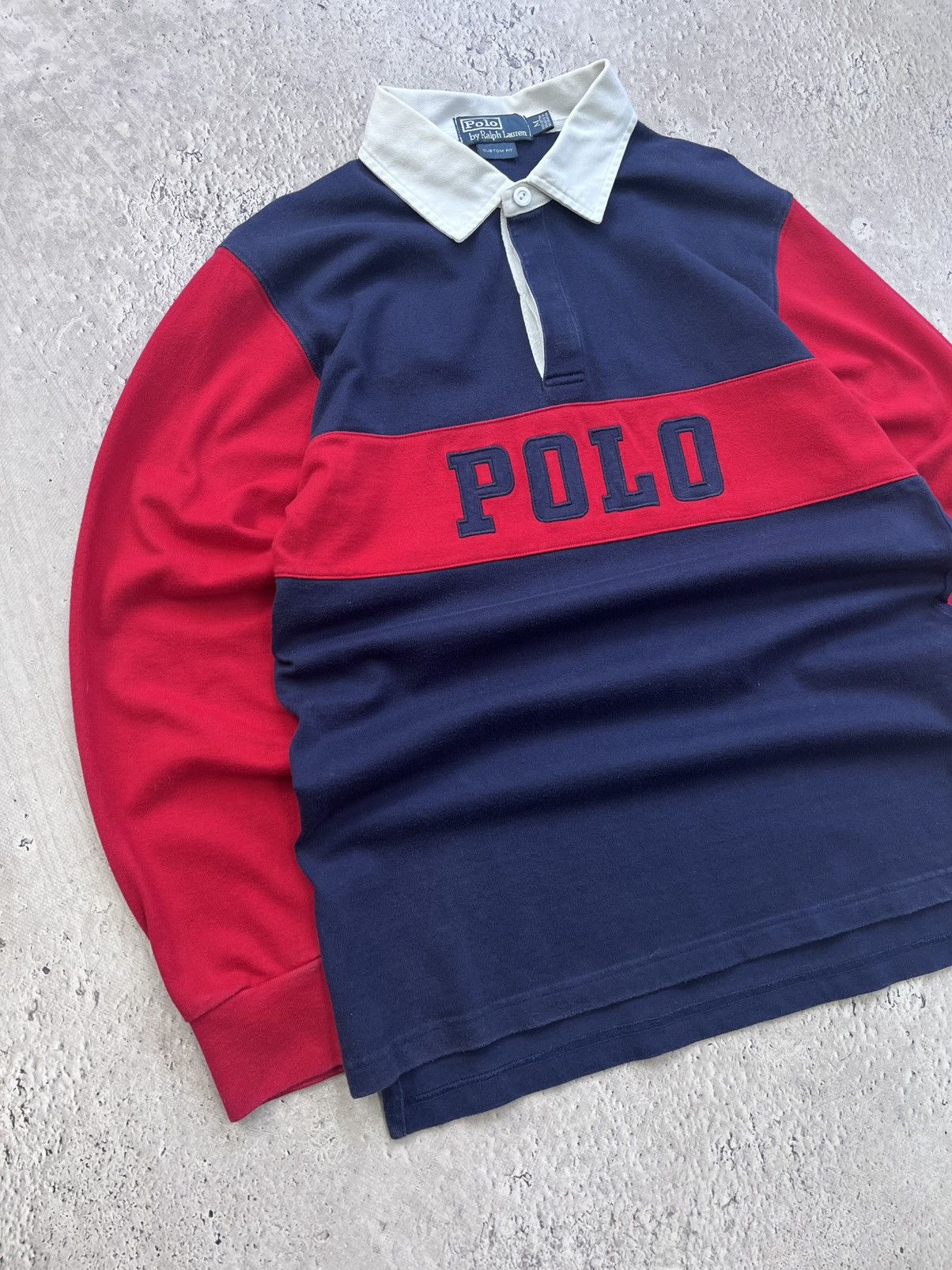 Polo Ralph Lauren × Vintage Vintage Polo Ralph Lauren Rugby Striped Boxy Shirt Size US M / EU 48-50 / 2 - 2 Thumbnail