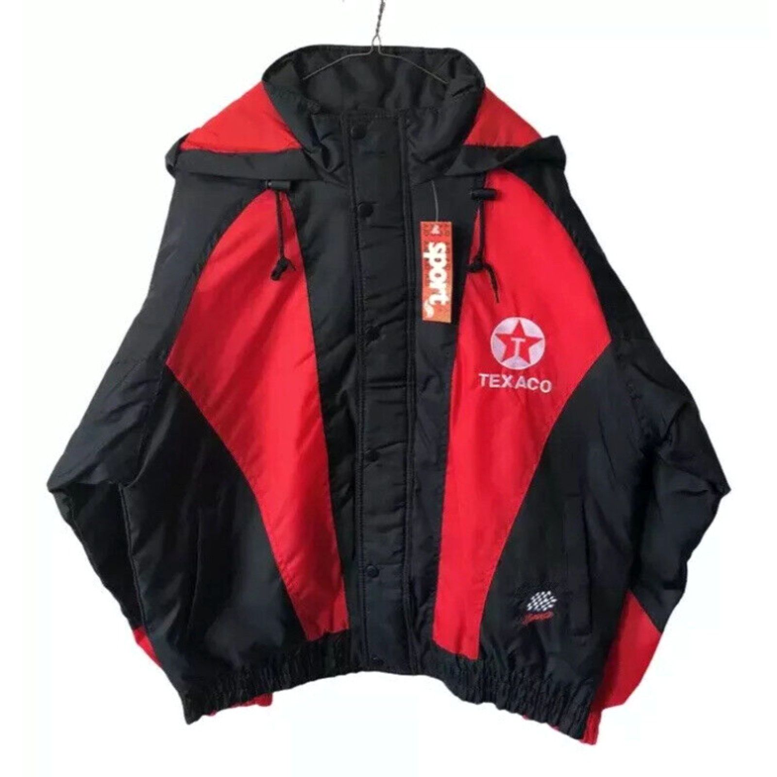 image of Vintage Texaco Ernie Irvan Nascar Jacket Coat Mens Size Medium Deadstock NWT 90's in White