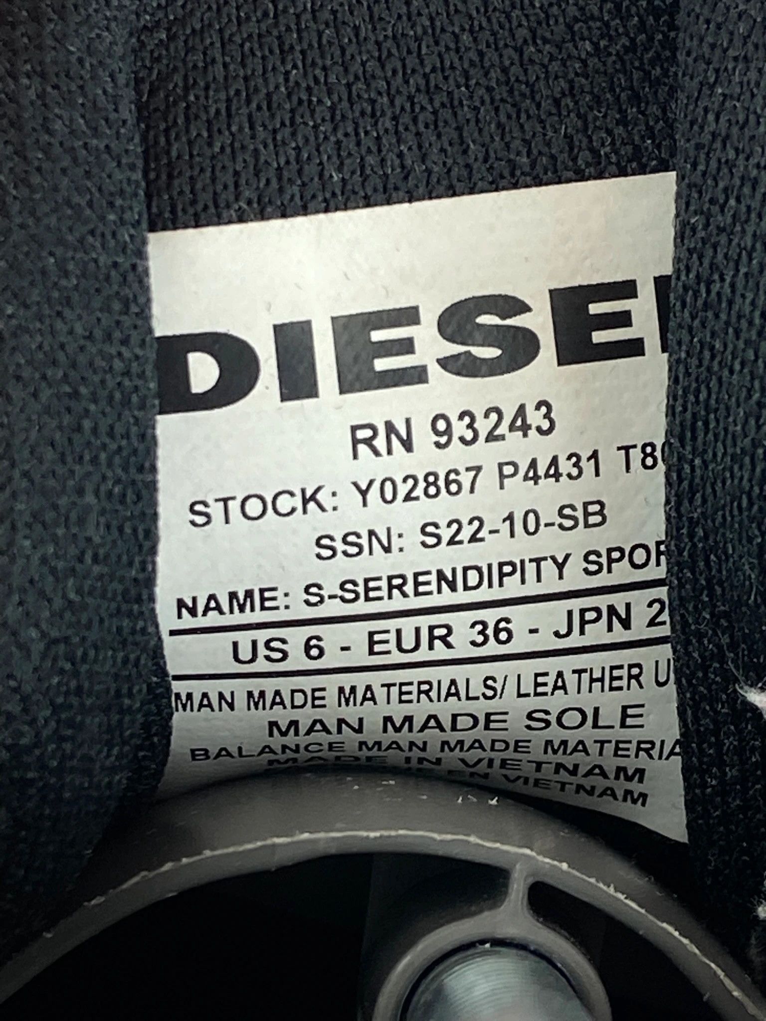 Diesel Diesel sneakers black retro y2k vintage Size US 5 / EU 37 - 7 Thumbnail