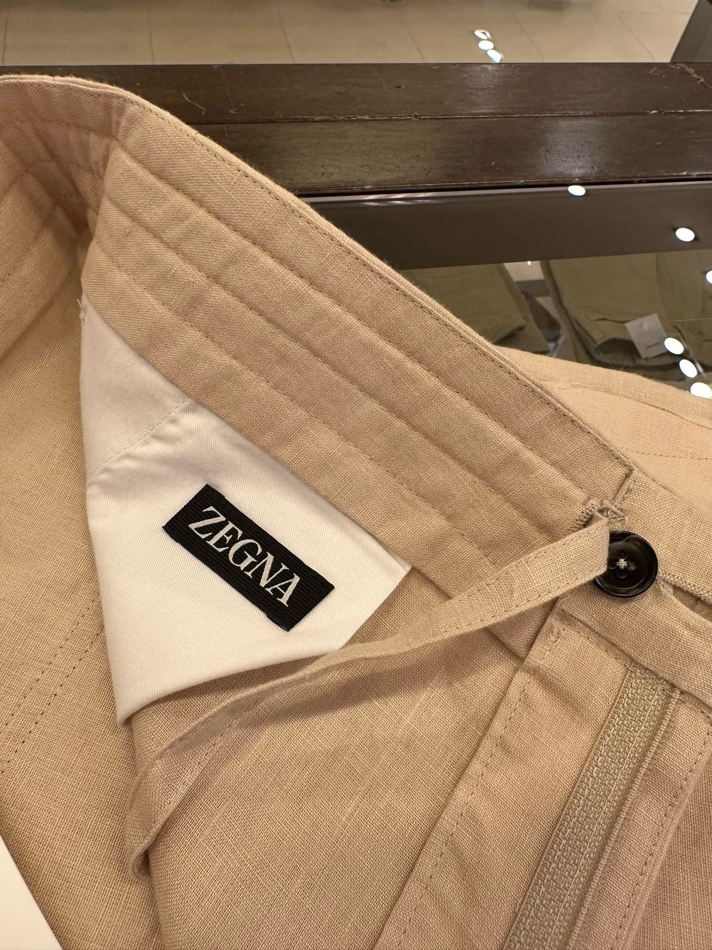 Ermenegildo Zegna Zegna Men’s Beige Linen Shorts Size US 40 / EU 56 - 5 Thumbnail