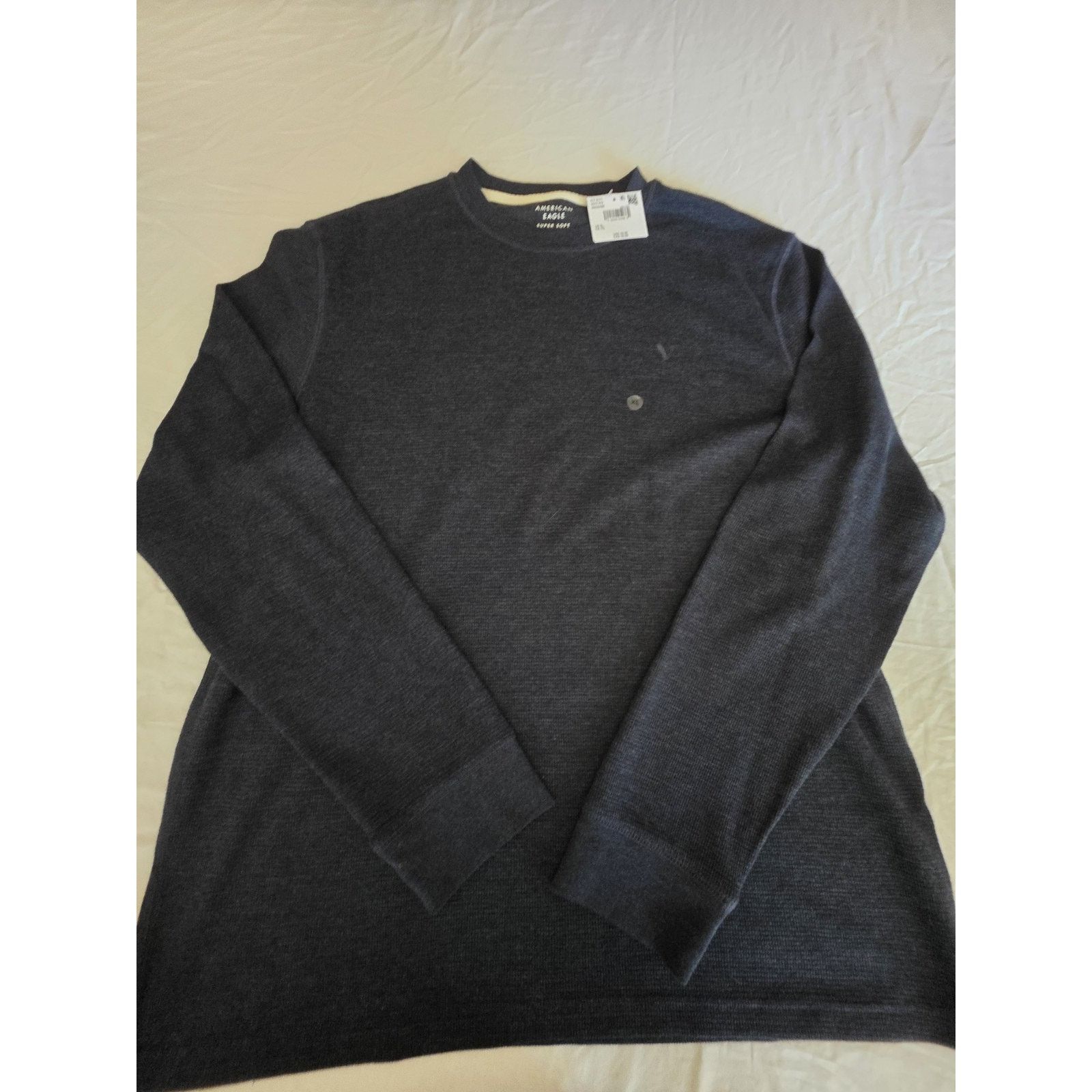 American Eagle Outfitters American Eagle Men's Size Xl Long sleeve Grey Thermal Shirt Size US XL / EU 56 / 4 - 1 Thumbnail