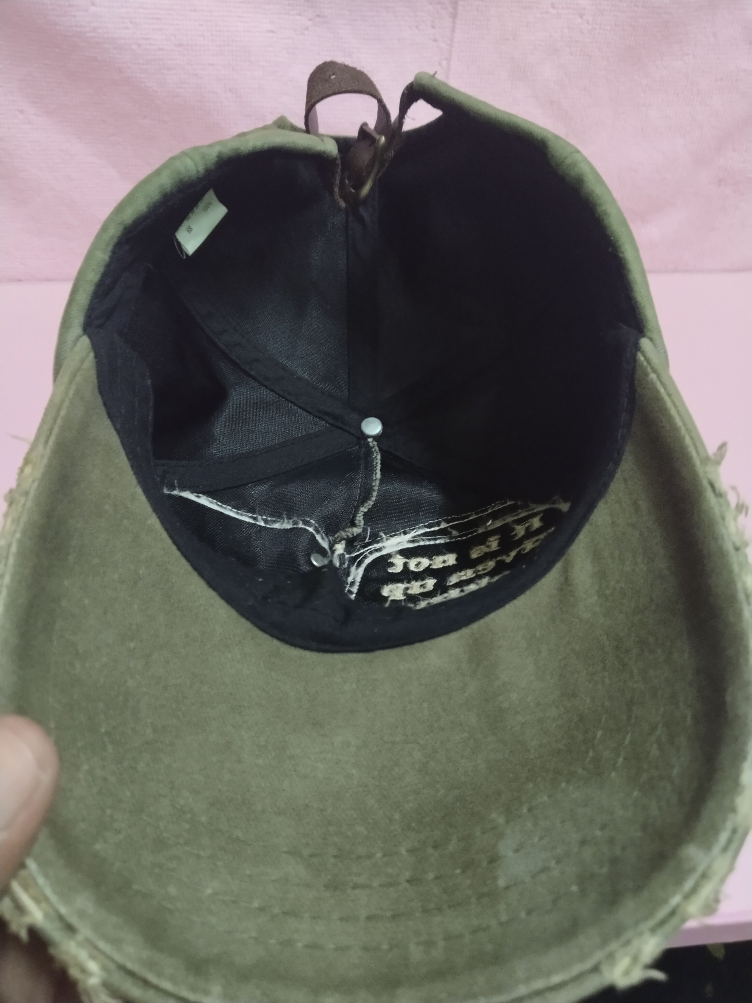 Japanese Brand RARE DISTRESSED APACHE IT IS NOT GIVEN UP SMOKING HAT Size ONE SIZE - 8 Thumbnail