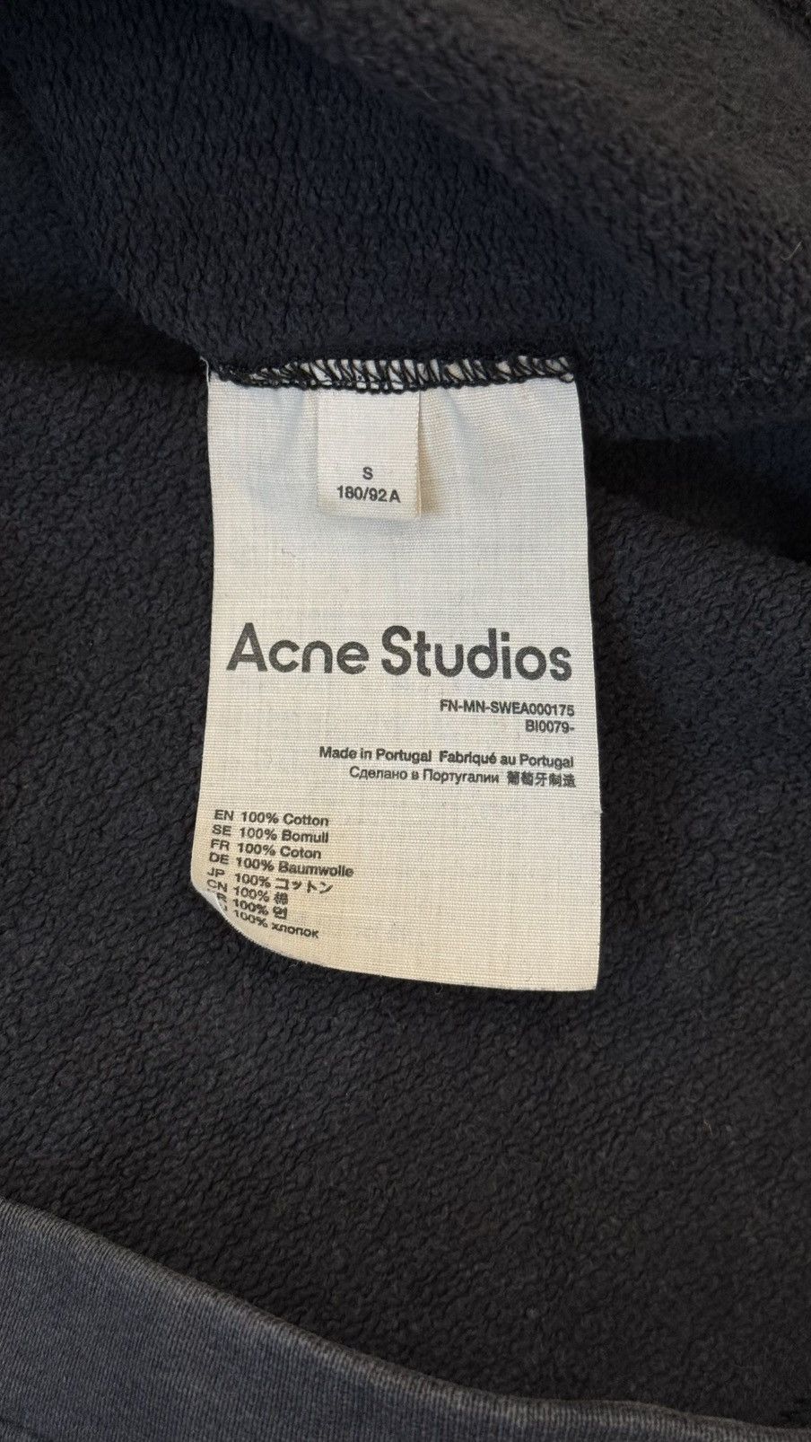 Acne Studios Acne Studios Grey Logo Hoodie Size US S / EU 44-46 / 1 - 10 Thumbnail