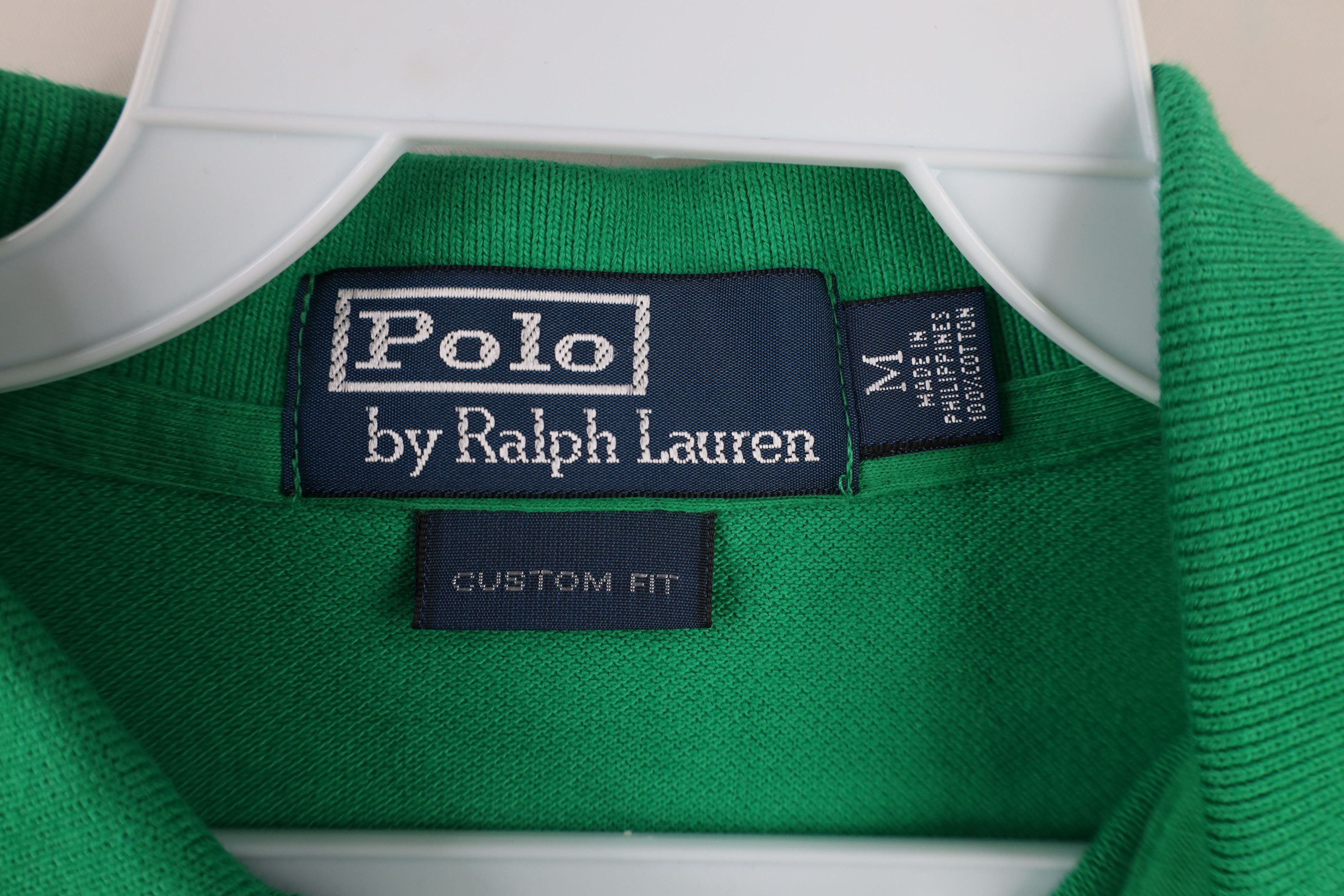 Ralph Lauren × Vintage Vintage 90s Ralph Lauren Fit Collared Polo Shirt Kelly Green Size US M / EU 48-50 / 2 - 5 Thumbnail