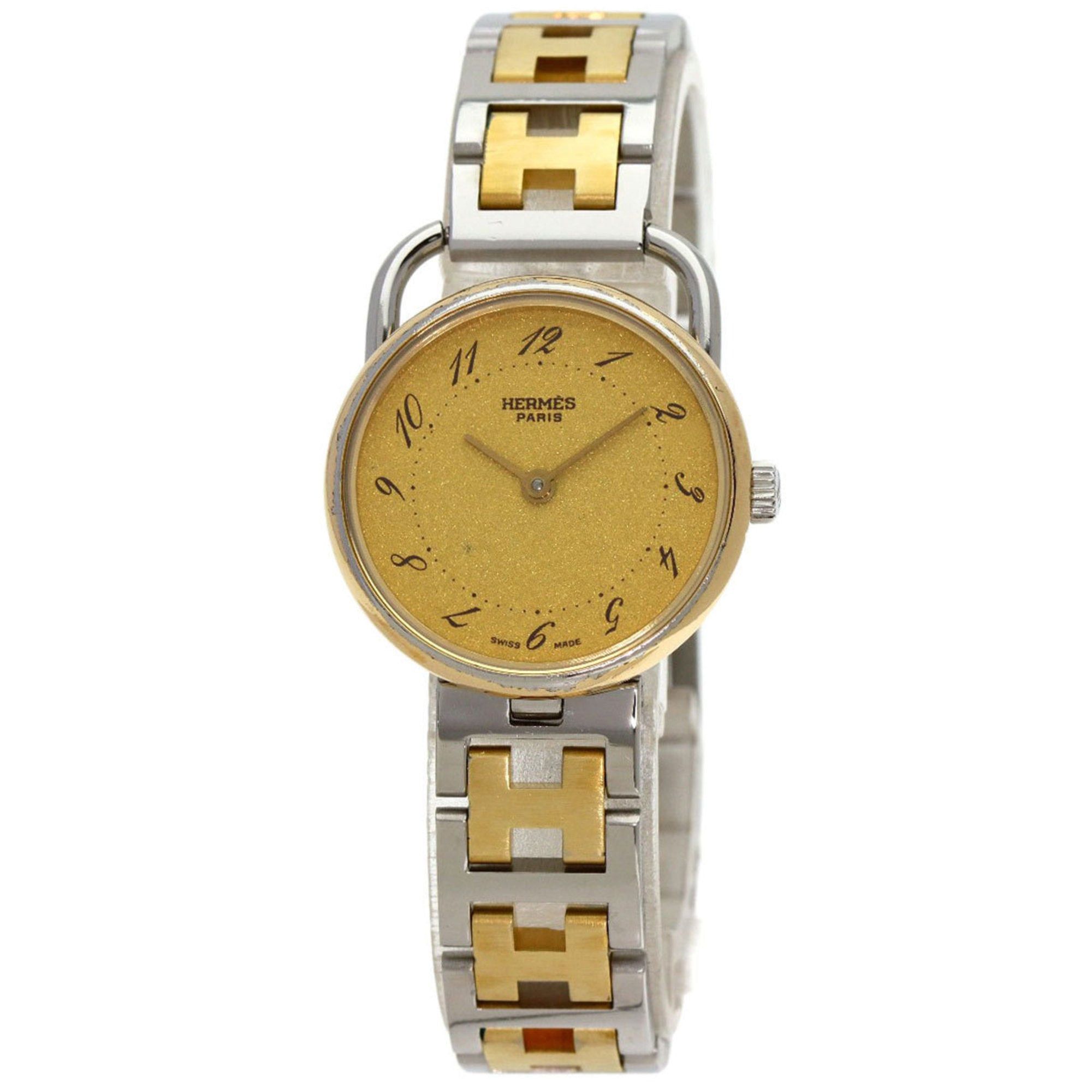 image of Hermes Arceau Watch Stainless Steel/ssxgp Ladies in Black, Women's