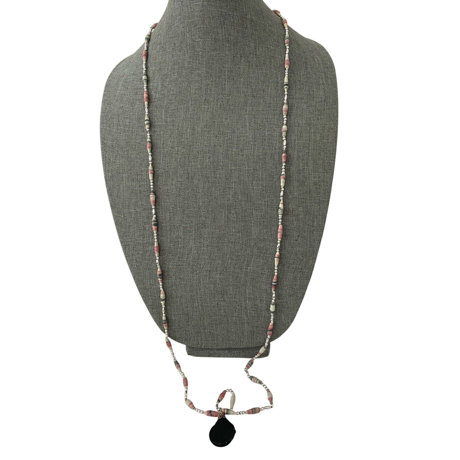Vintage paper bead necklace Size ONE SIZE - 1 Thumbnail
