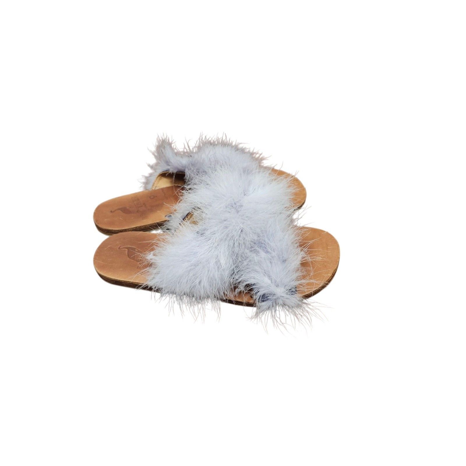 Brother Vellies Brother Vellies Marabou Lamu Sandal Lavender Size 9 Size US 9 / IT 39 - 2 Thumbnail