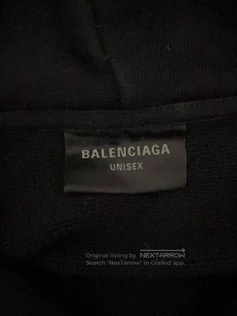 Balenciaga Balenciaga Letter Printed Distressed Hooded Sweatshirt Size US M / EU 48-50 / 2 - 3 Thumbnail