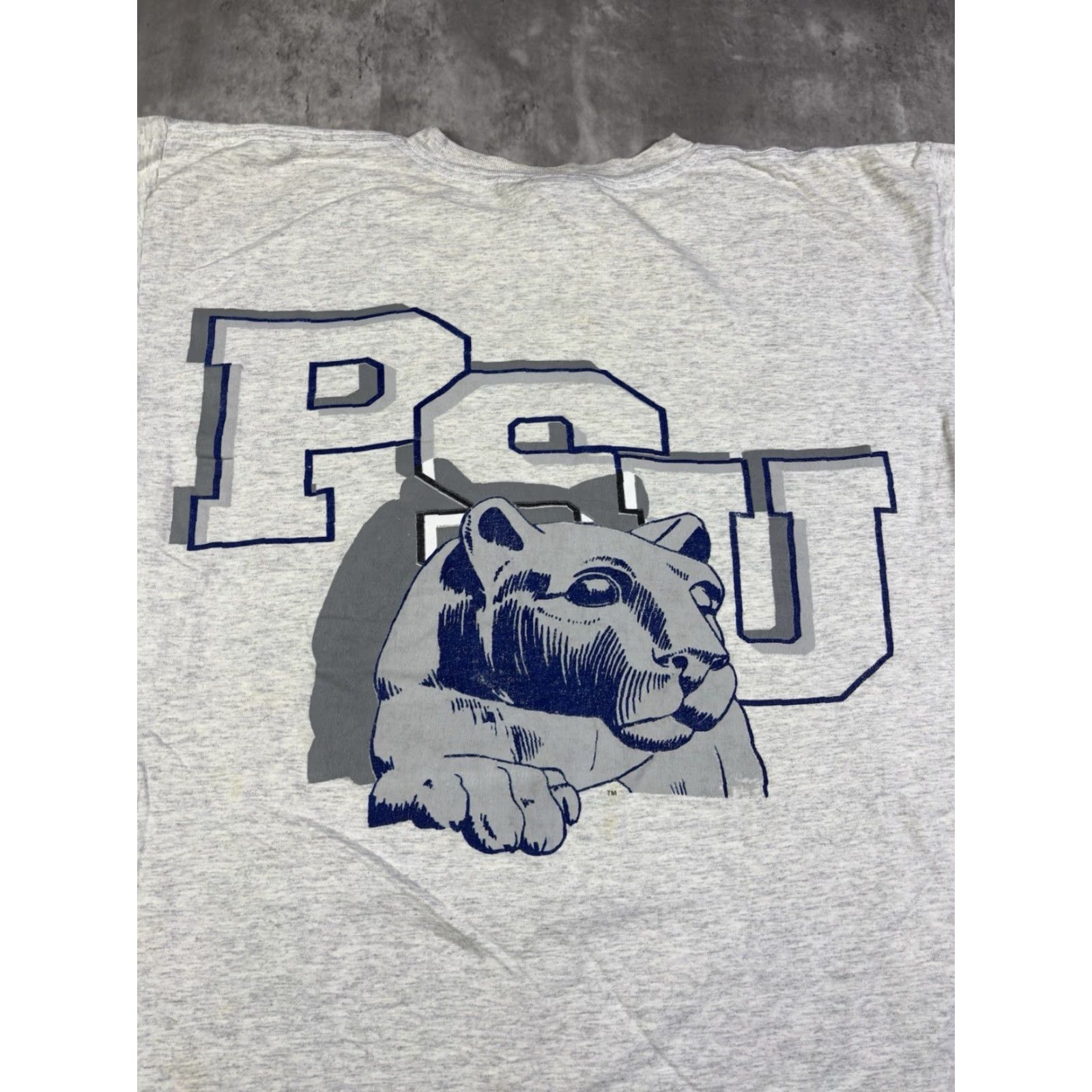 Penn VINTAGE Penn State University 90s Double Sided T Shirt Grey M Men Signal Size US M / EU 48-50 / 2 - 3 Thumbnail
