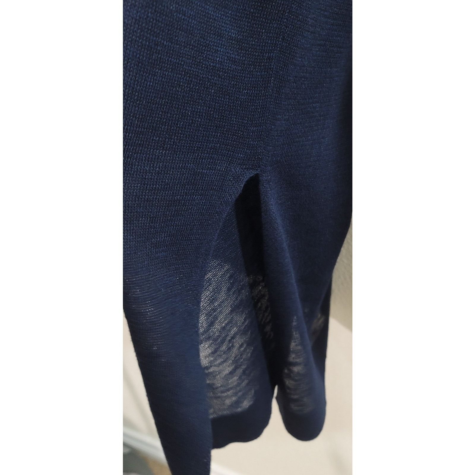 Chicos Chico's Navy Blue Open Front Cardigan Sweater 1 Medium NWT Size M / US 6-8 / IT 42-44 - 7 Thumbnail
