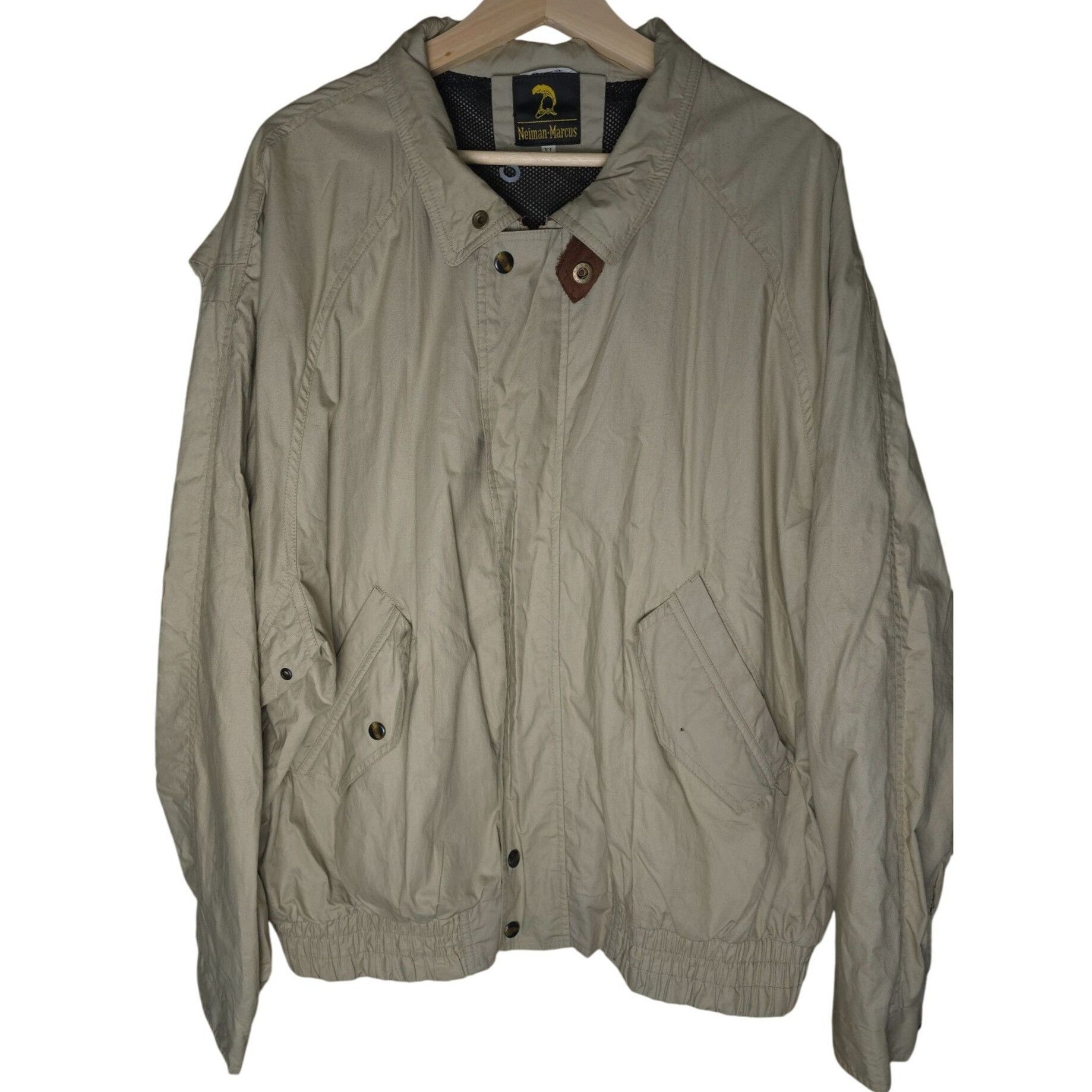 Vintage Neiman Marcus Aviator Cargo Cloth Jacket XL