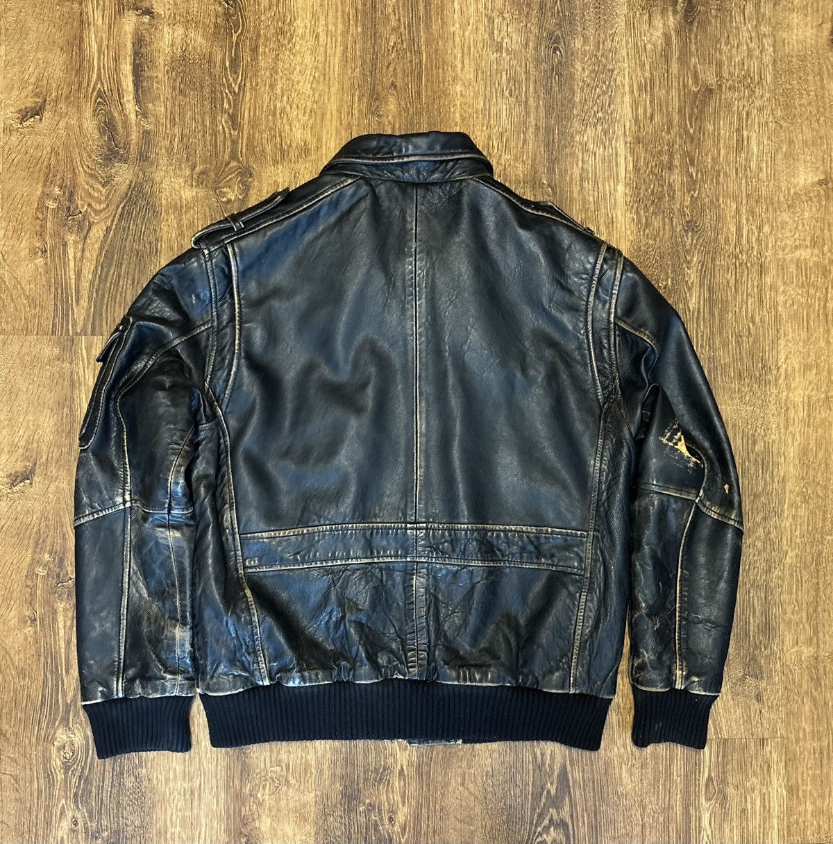 Alpha Industries Alpha Industries Leather Bomber Vintage Military Style Size US L / EU 52-54 / 3 - 2 Thumbnail