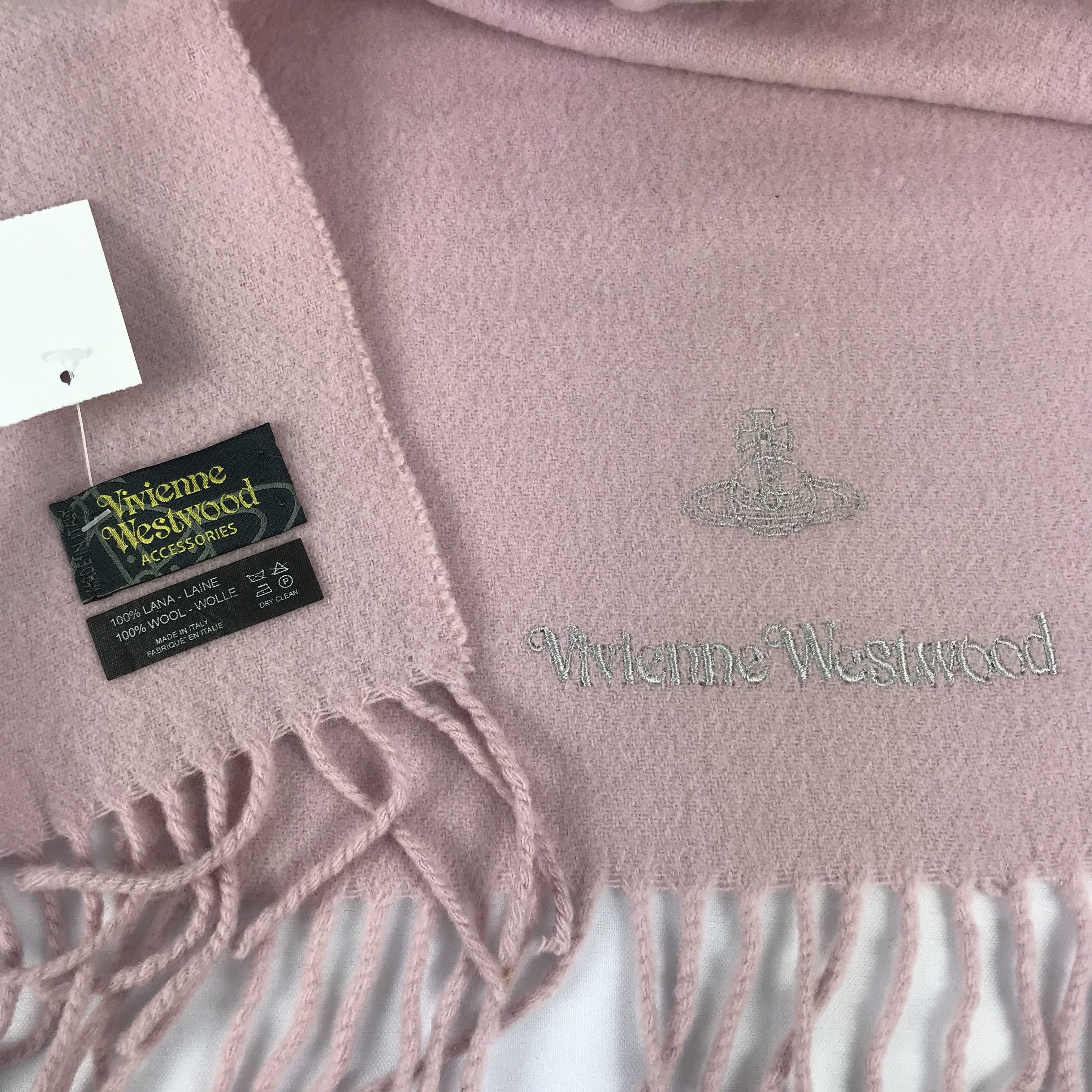 Vintage × Vivienne Westwood Vintage Vivienne Westwood Scarf Muffler Orbs Wool Scarves Size ONE SIZE - 4 Thumbnail