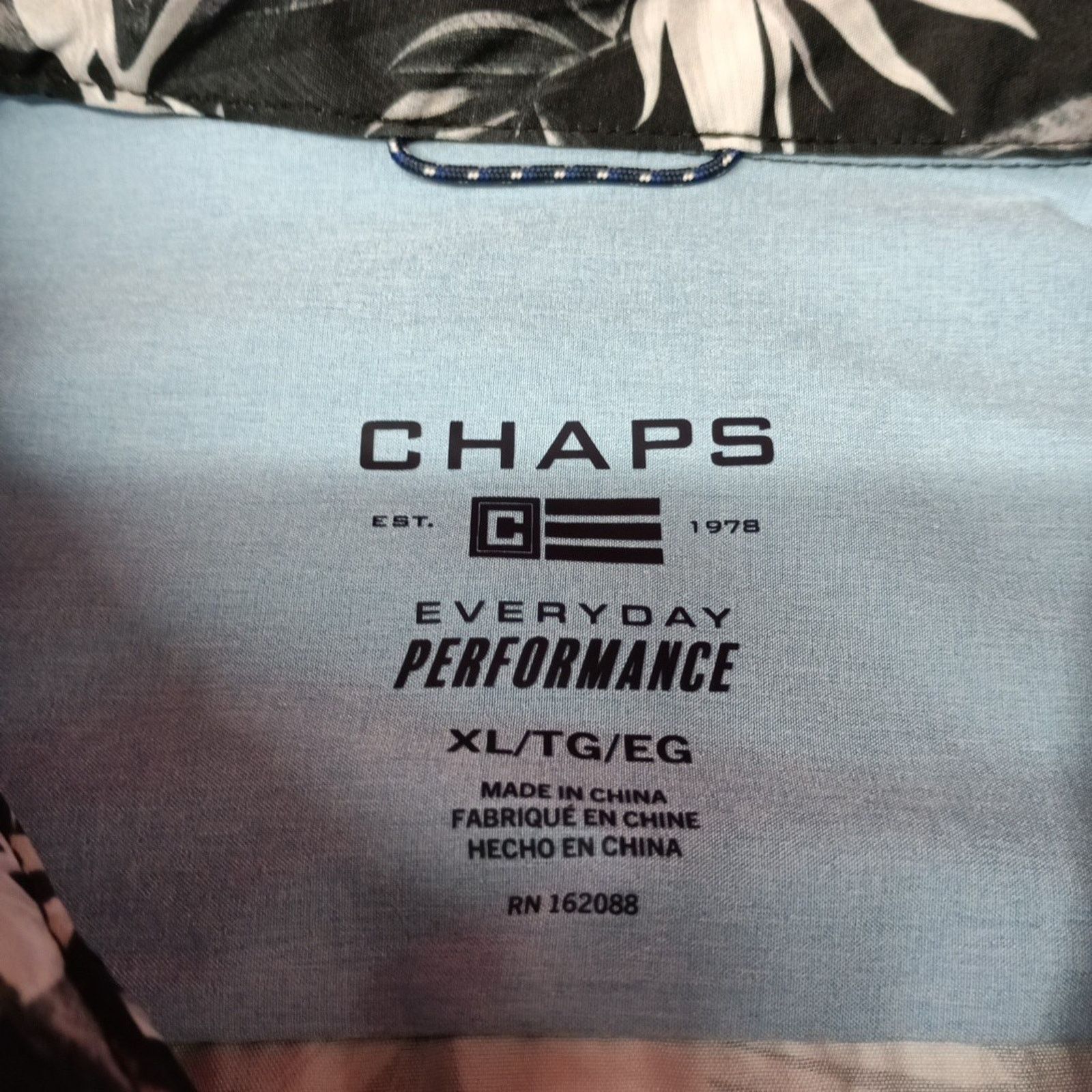 Chaps Chaps Everyday Performance Shirt Men's Size XL Black Floral Size US XL / EU 56 / 4 - 3 Thumbnail