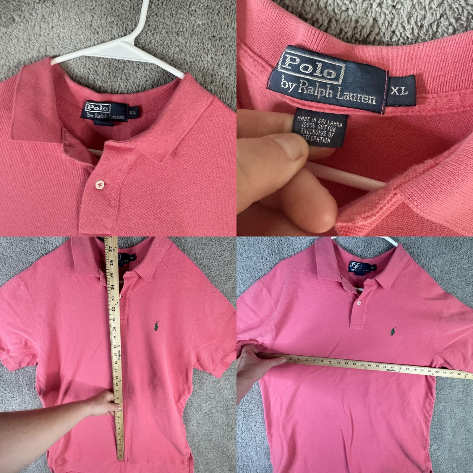 Polo Ralph Lauren Polo by Ralph Lauren Polo Shirt Mens XL Pink Solid Short Sleeve Pony Logo Casual Size US XL / EU 56 / 4 - 8 Thumbnail