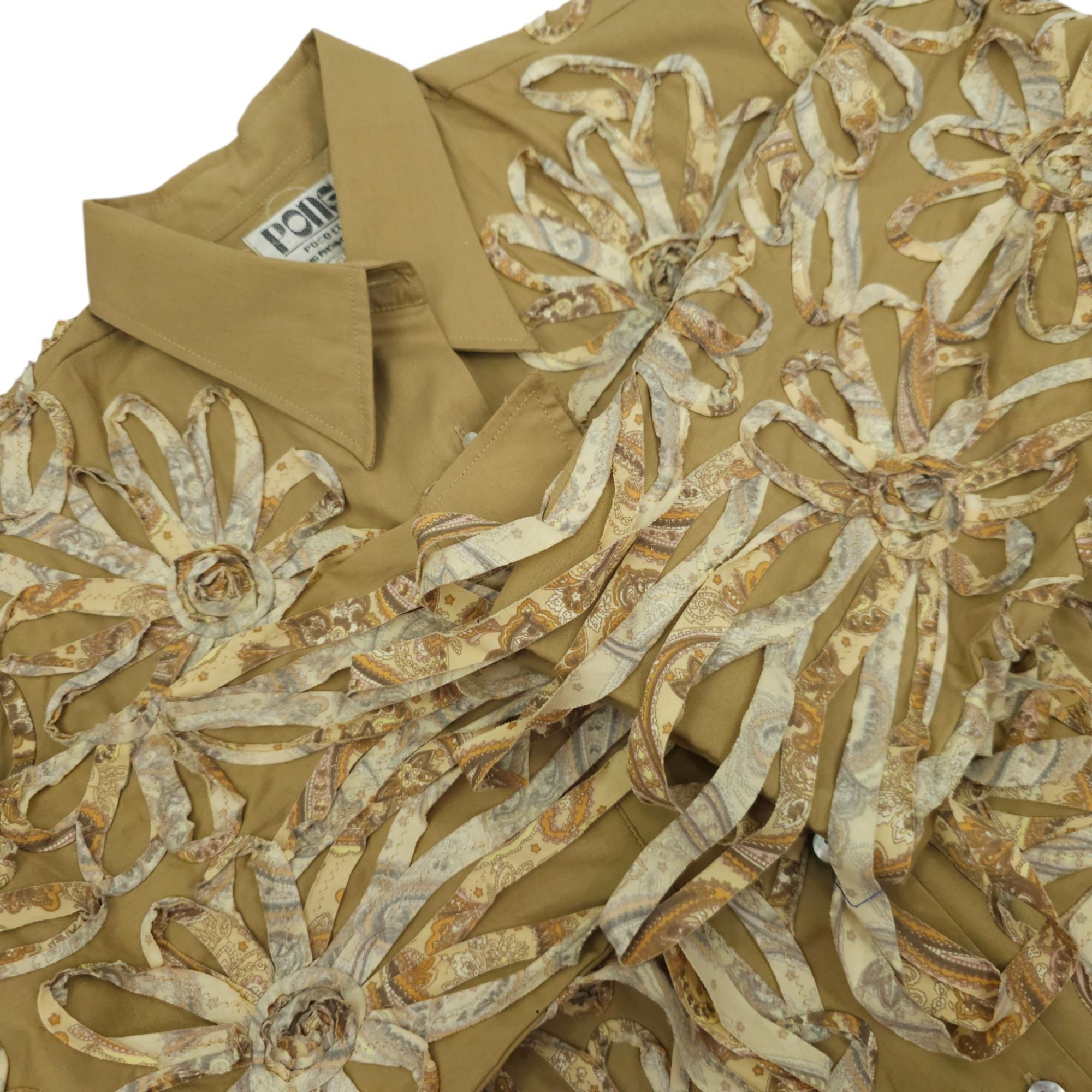 Other Pong Poco Shirt XL 3D Floral Appliqué Fabric Ribbons Bohemia Size XL / US 12-14 / IT 48-50 - 1 Thumbnail