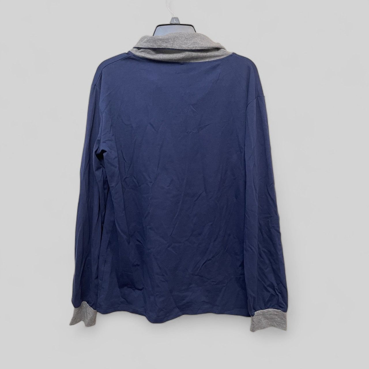 Unknown London Aiyino Blue Top Shirt Blouse buttons Long Sleeve Sz L NEW Size L / US 10 / IT 46 - 2 Thumbnail