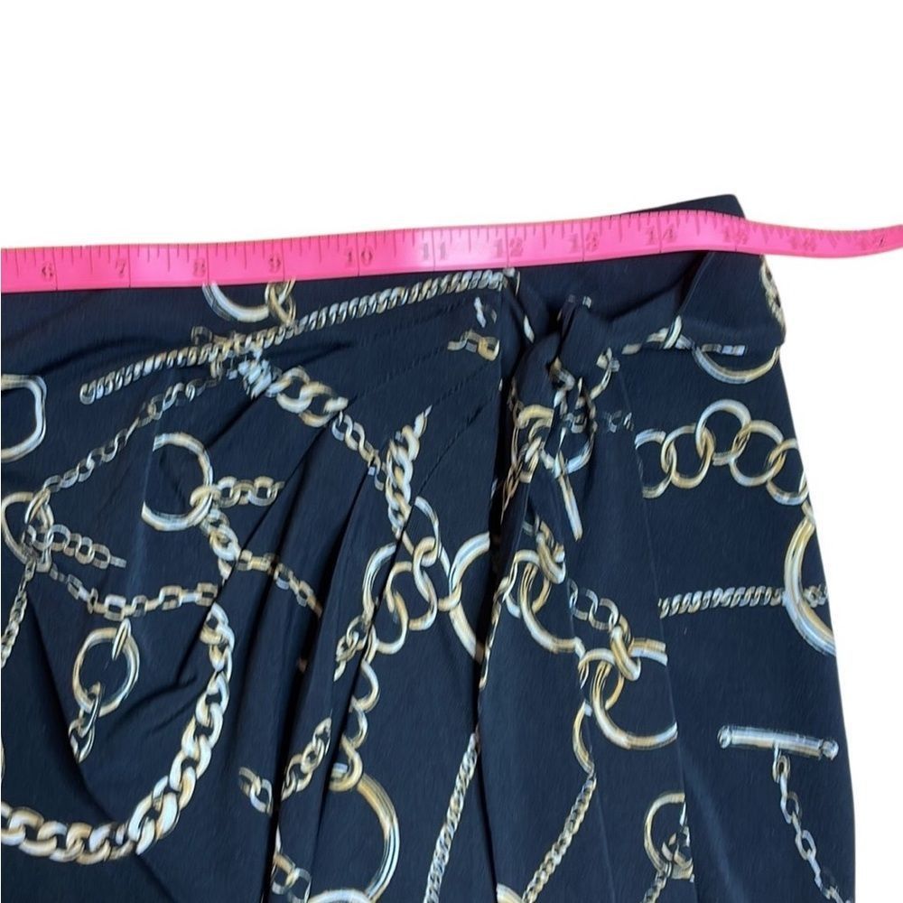 Vintage NWT Y2K vintage Cache black chain mini skirt Jersey Small ti Size 28" / US 6 / IT 42 - 6 Thumbnail
