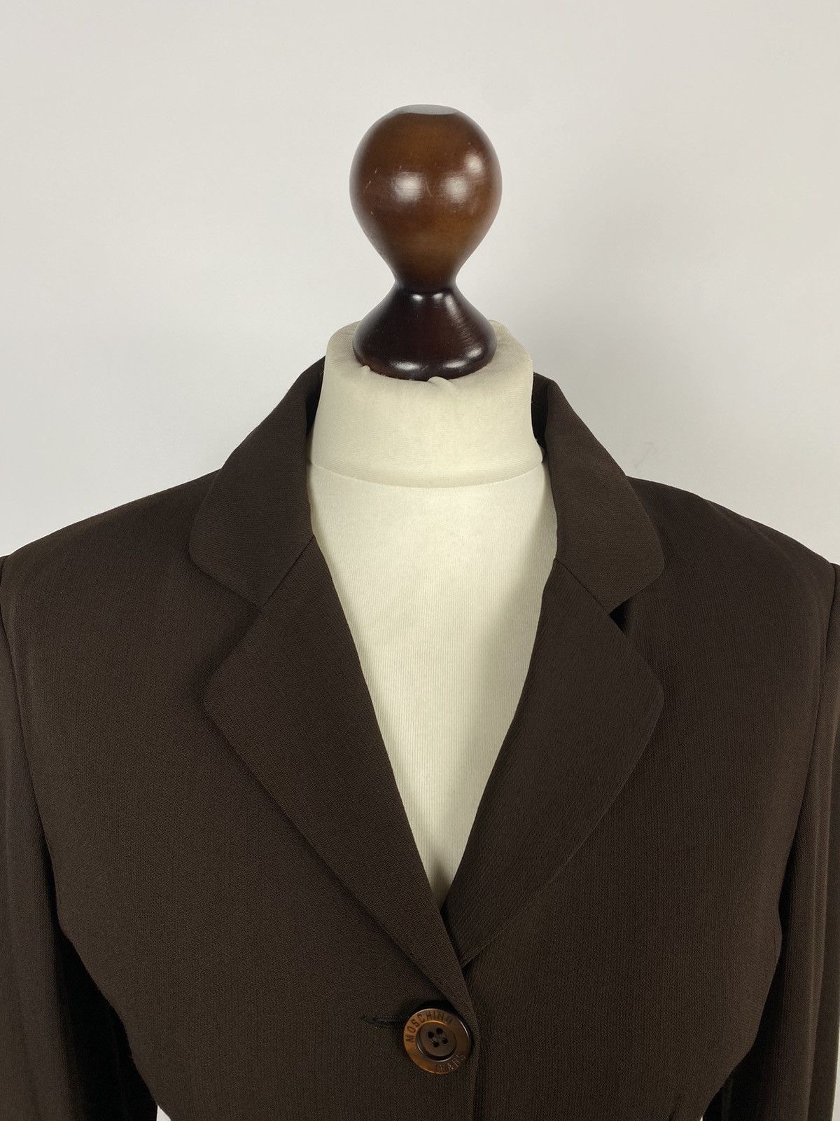 Designer × Moschino Moschino Italy Designer Brown Blazer Jacket Size M / US 6-8 / IT 42-44 - 3 Thumbnail
