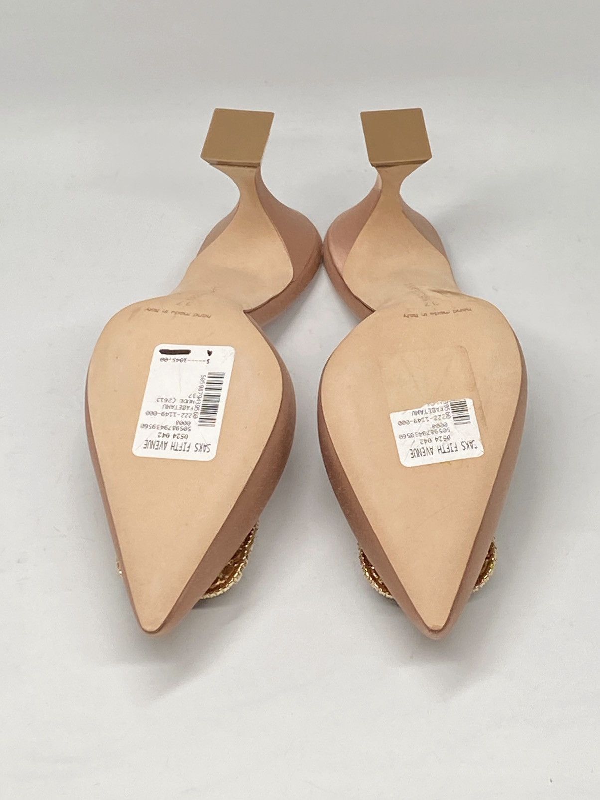 Manolo Blahnik Manolo Blahnik Fabetamu 70 Embellished Satin Mules size 37 Size US 7 / IT 37 - 15 Thumbnail